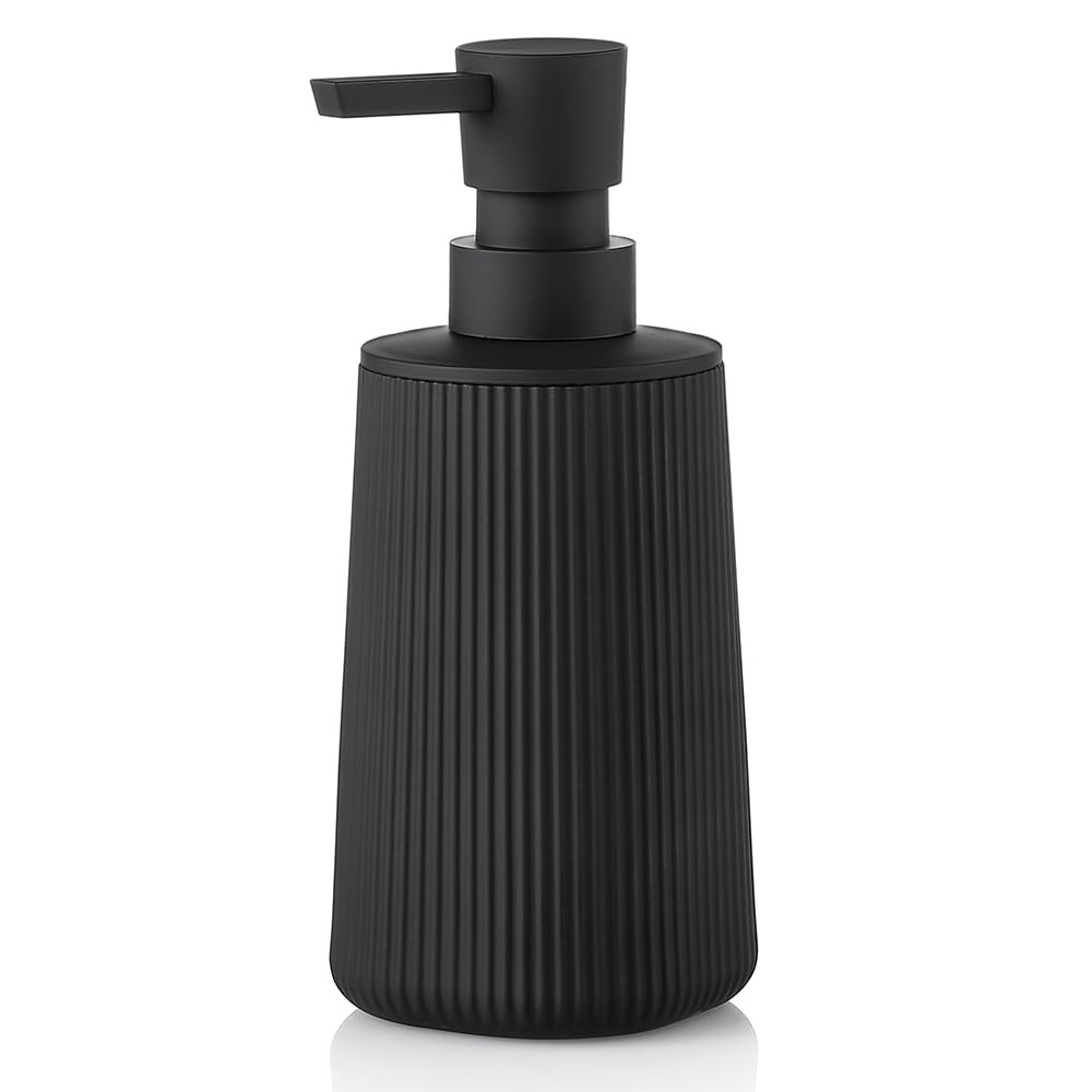 Small Soap Dispenser for Bathroom and Kitchen, Modern Farmhouse Striped Style Pl