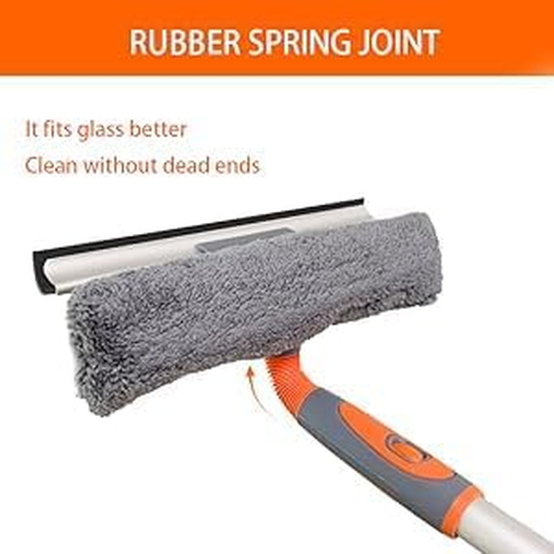 Window Squeegee Cleaner, 2 in 1 Shower Squeegee with Extension Pole