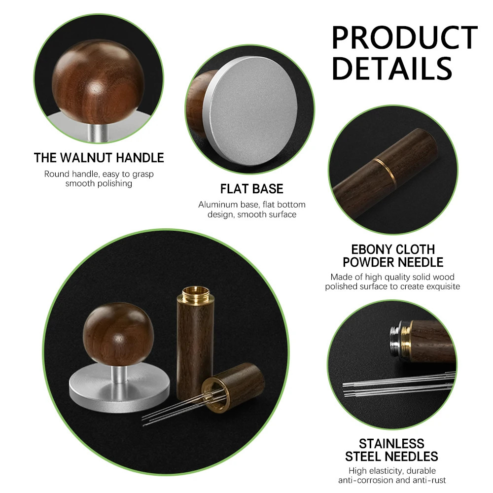 Professional Coffee Tamper,Coffee Powder Needle Stirrer Distributor Tool