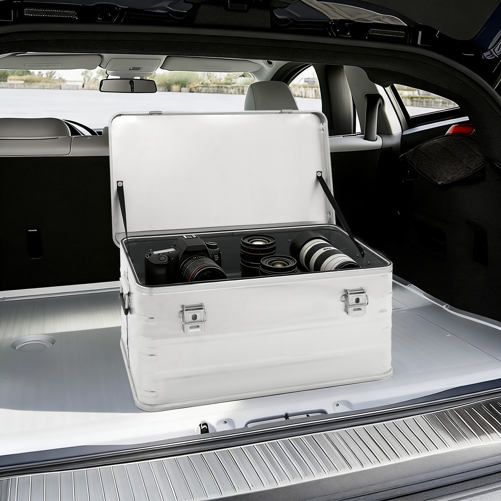 Aluminium Box, Splashproof, Dustproof, Stackable, Transport Box with Handles