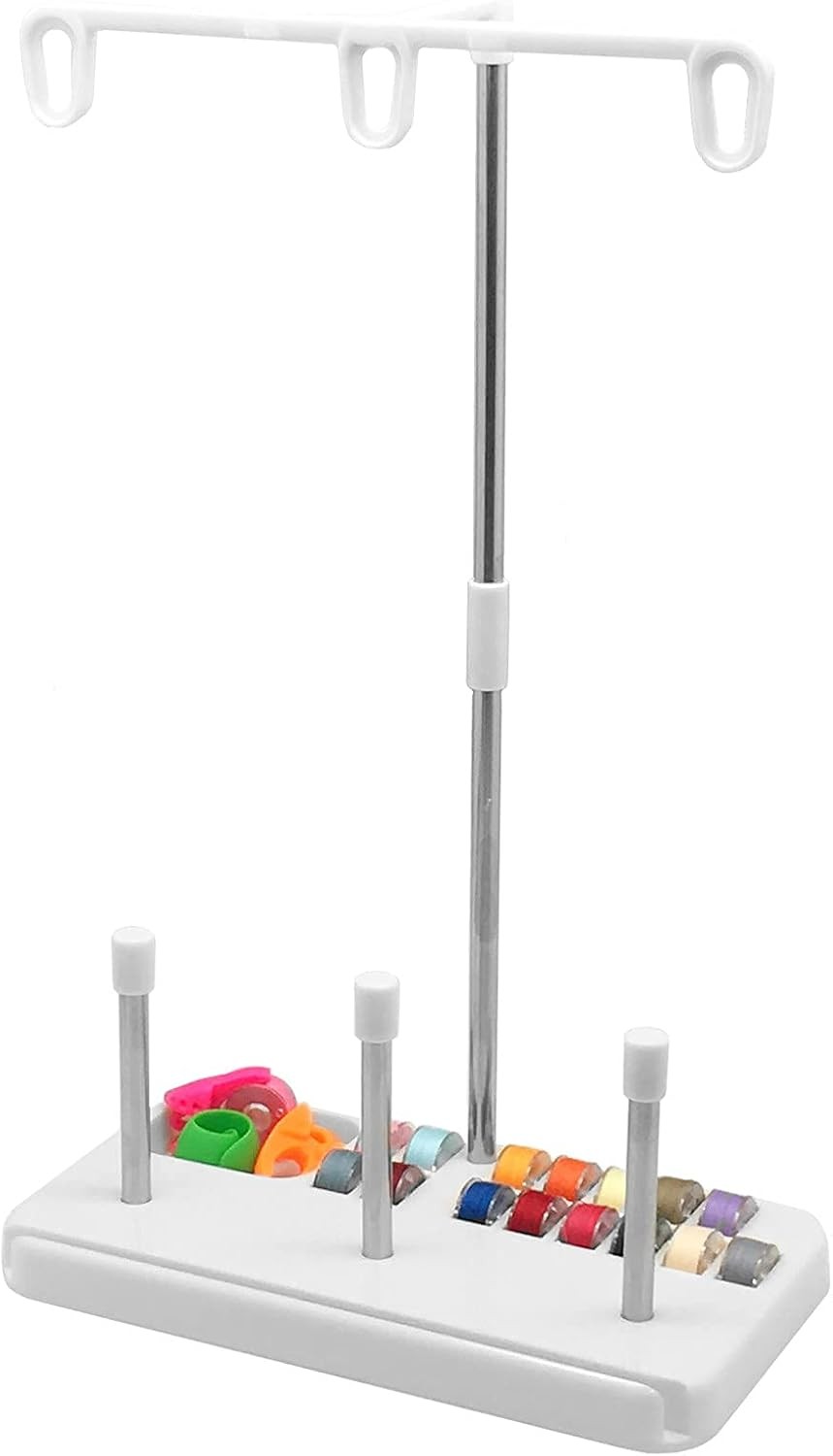 YEQIN Thread Spool Holder Stand- 3 Spools for Domestic White