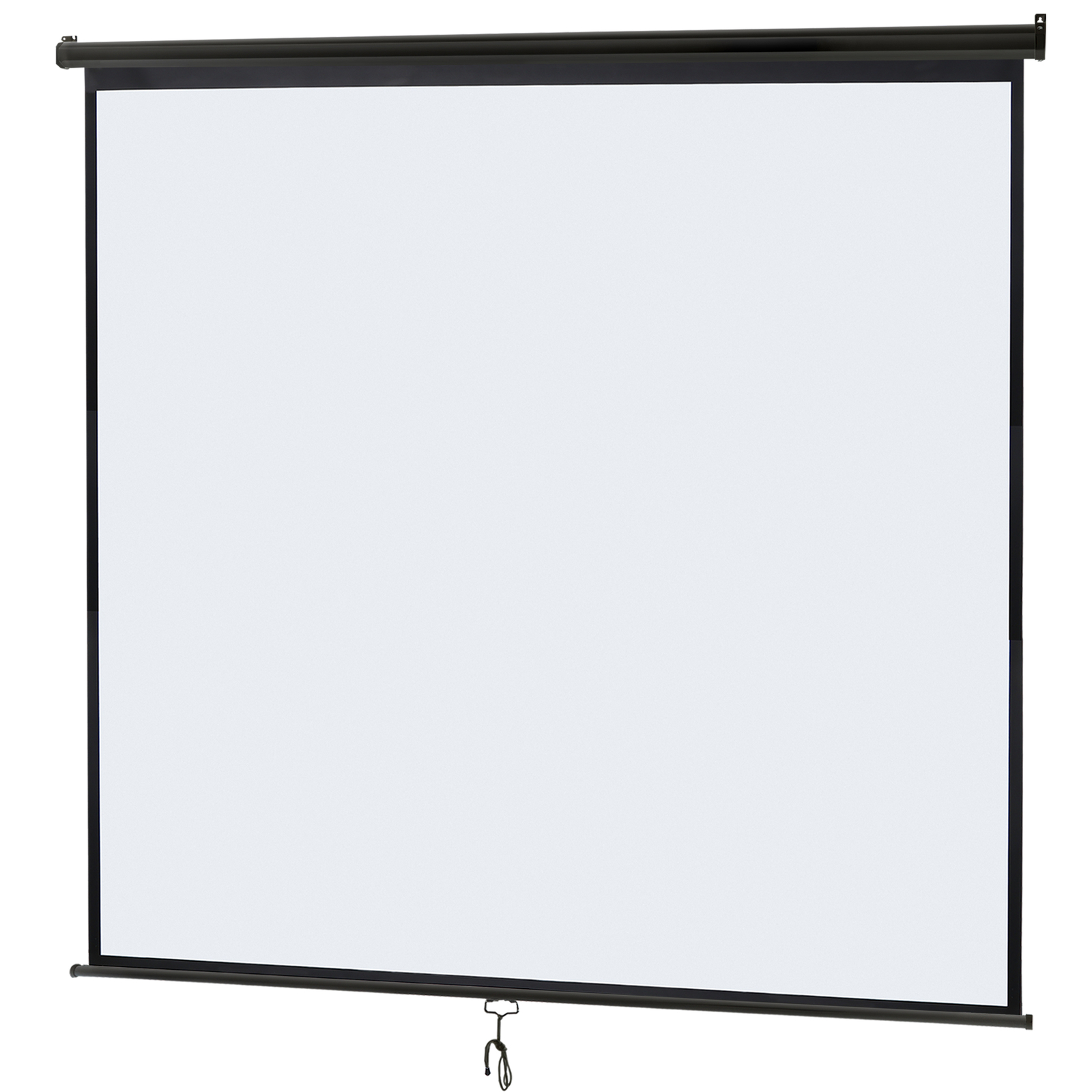 120" 1:1HD Diagonal Dimension Pull Down Projection Screen HD Movie Theater Black