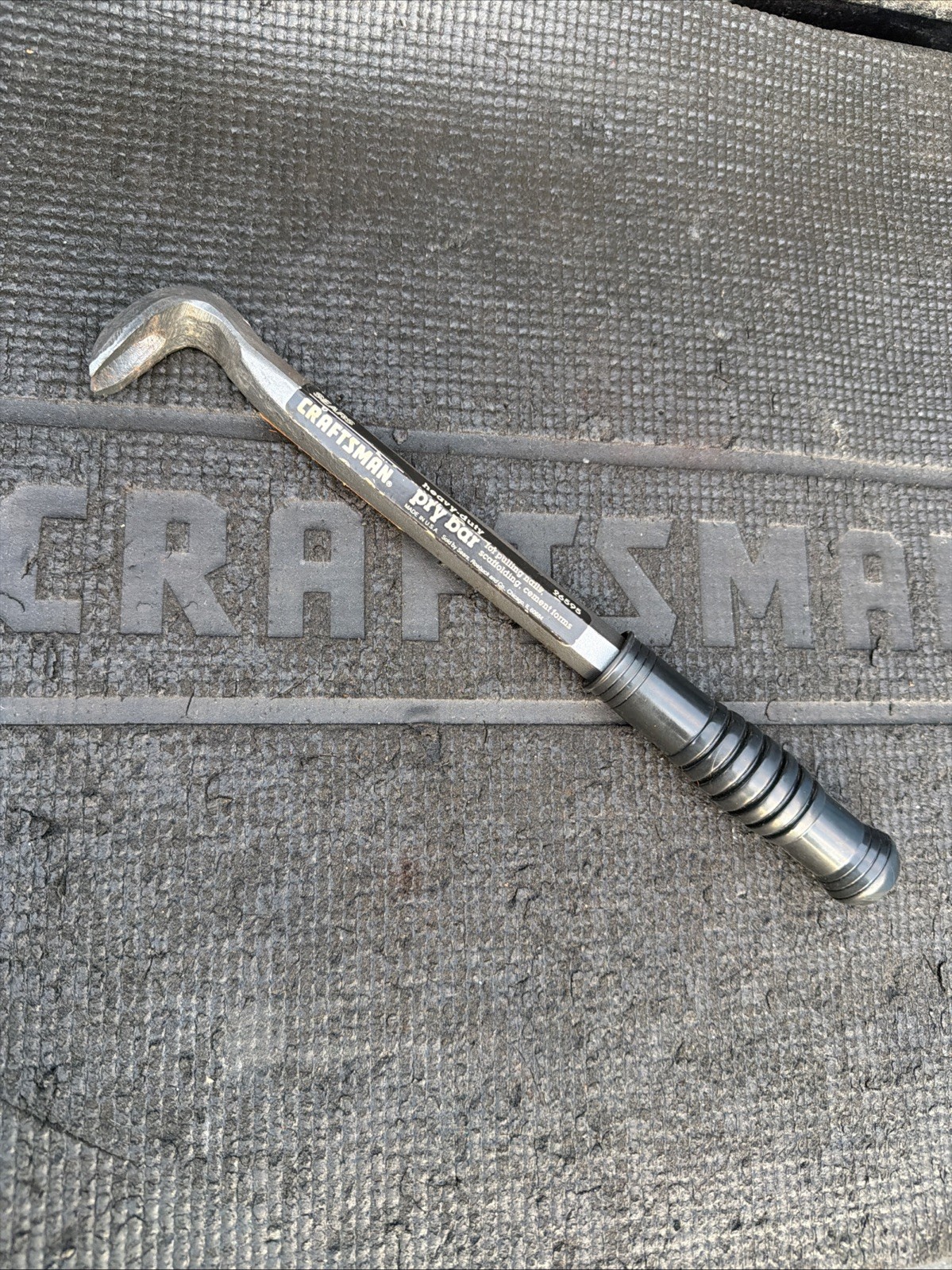 GNARLY SEARS CRAFTSMAN USA NOS CATS PAW PRY BAR 6595 11.5” RUBBER GRIP