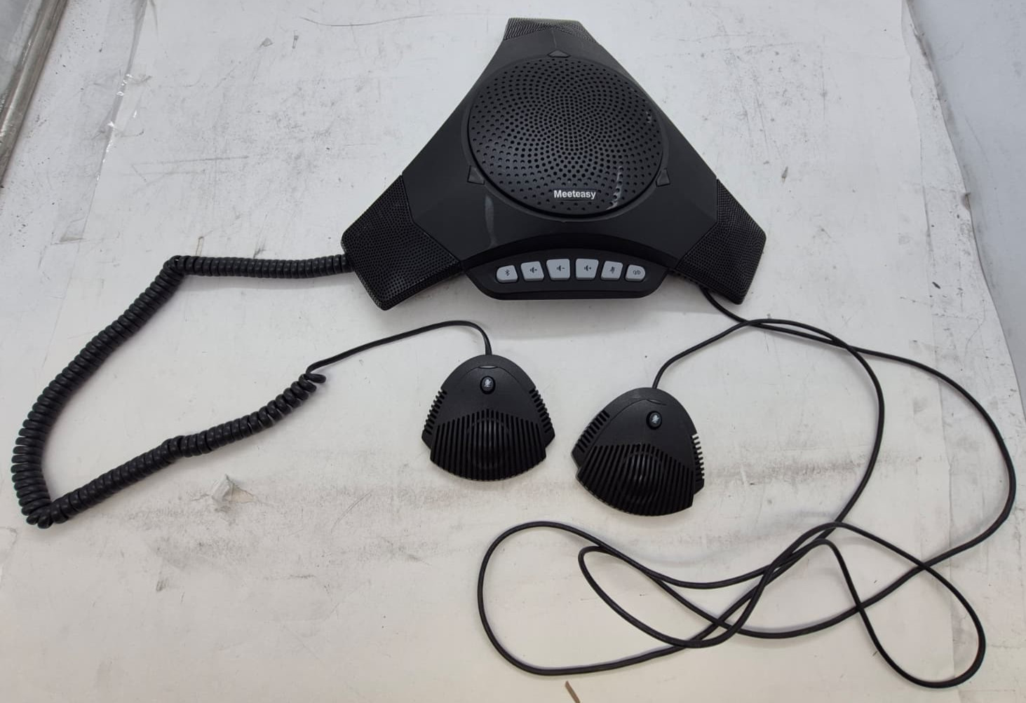 MeetEasy MVOICE8000 EX-B Black Conference Speakerphone W/ External Microphones