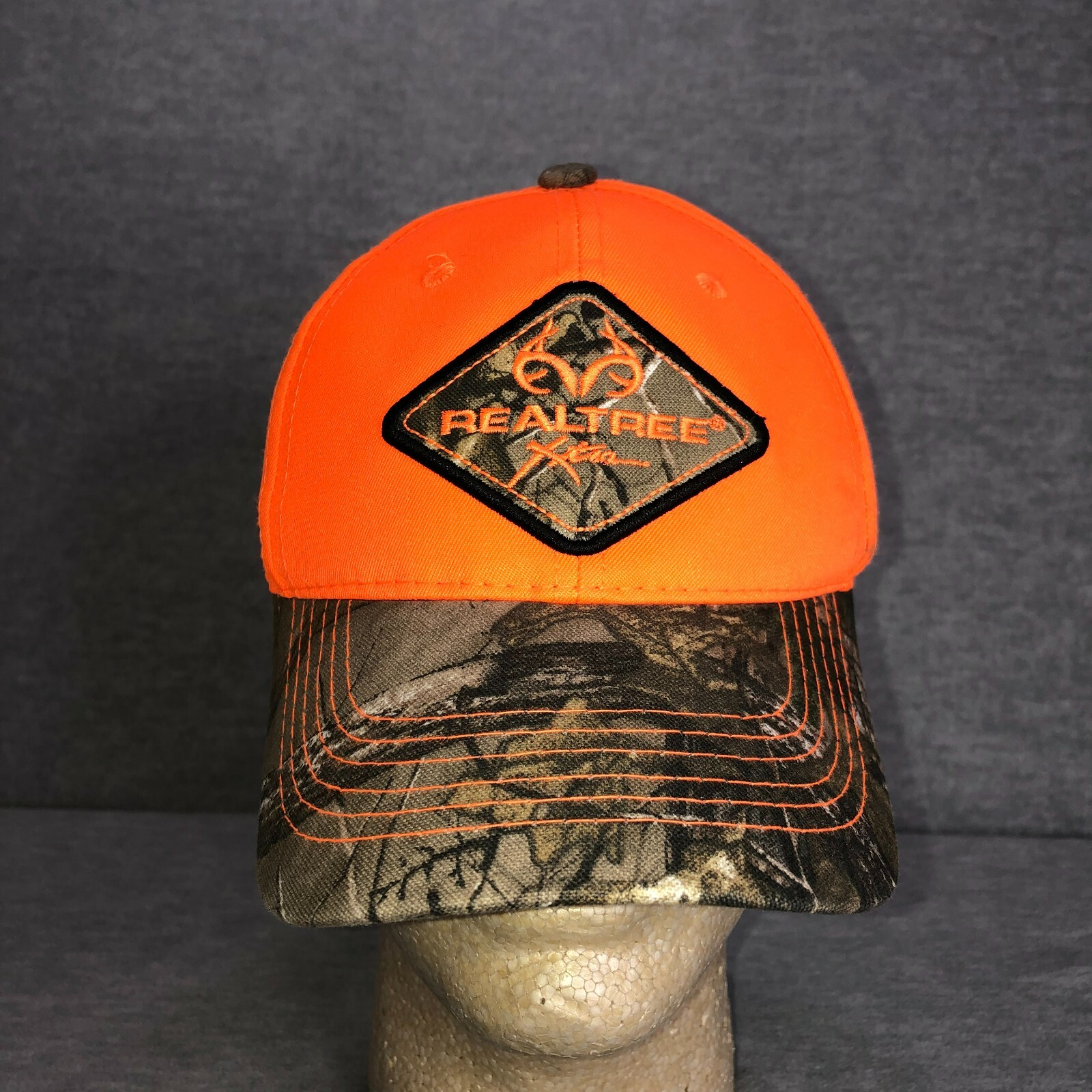 Signatures Realtree Xtra Orange and Camouflage Curved Men’s Baseball Cap Hat