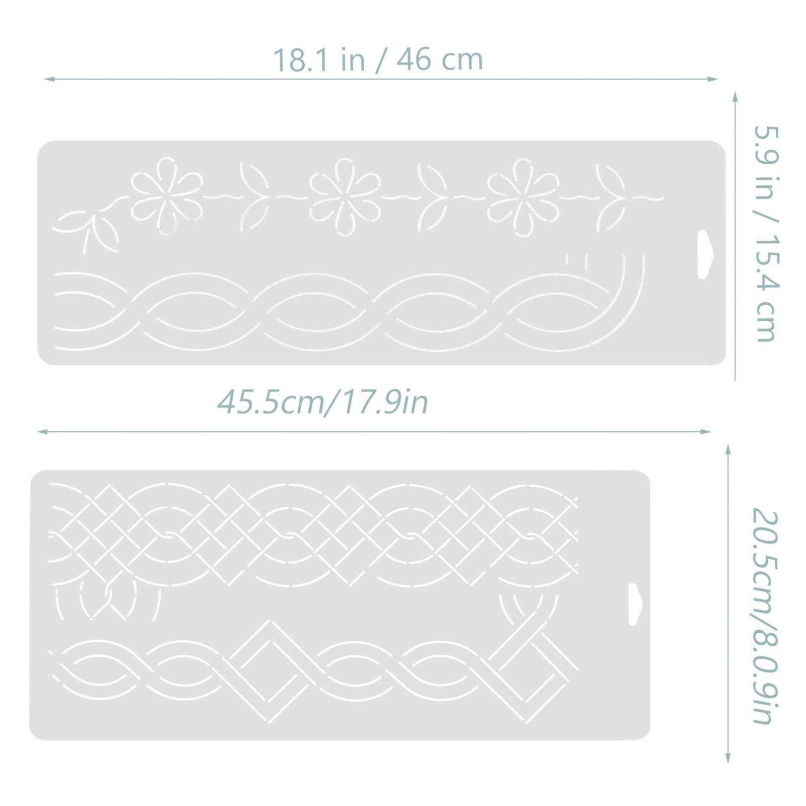 Clothing Quilting Template 2Pcs Quilting Template Plastic Sewing Patchwork Qu...