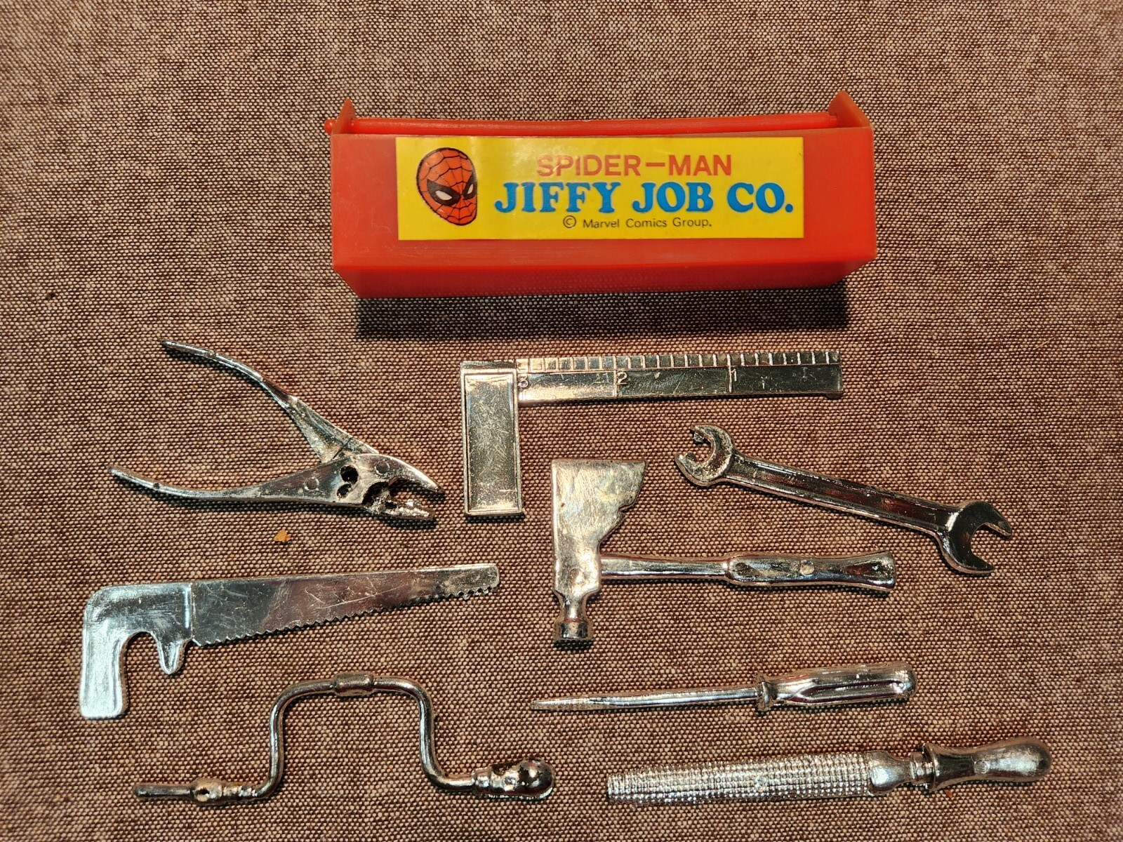 Marvel Spider-Man Jiffy Job Co. 9 pc Tool Box with Tools