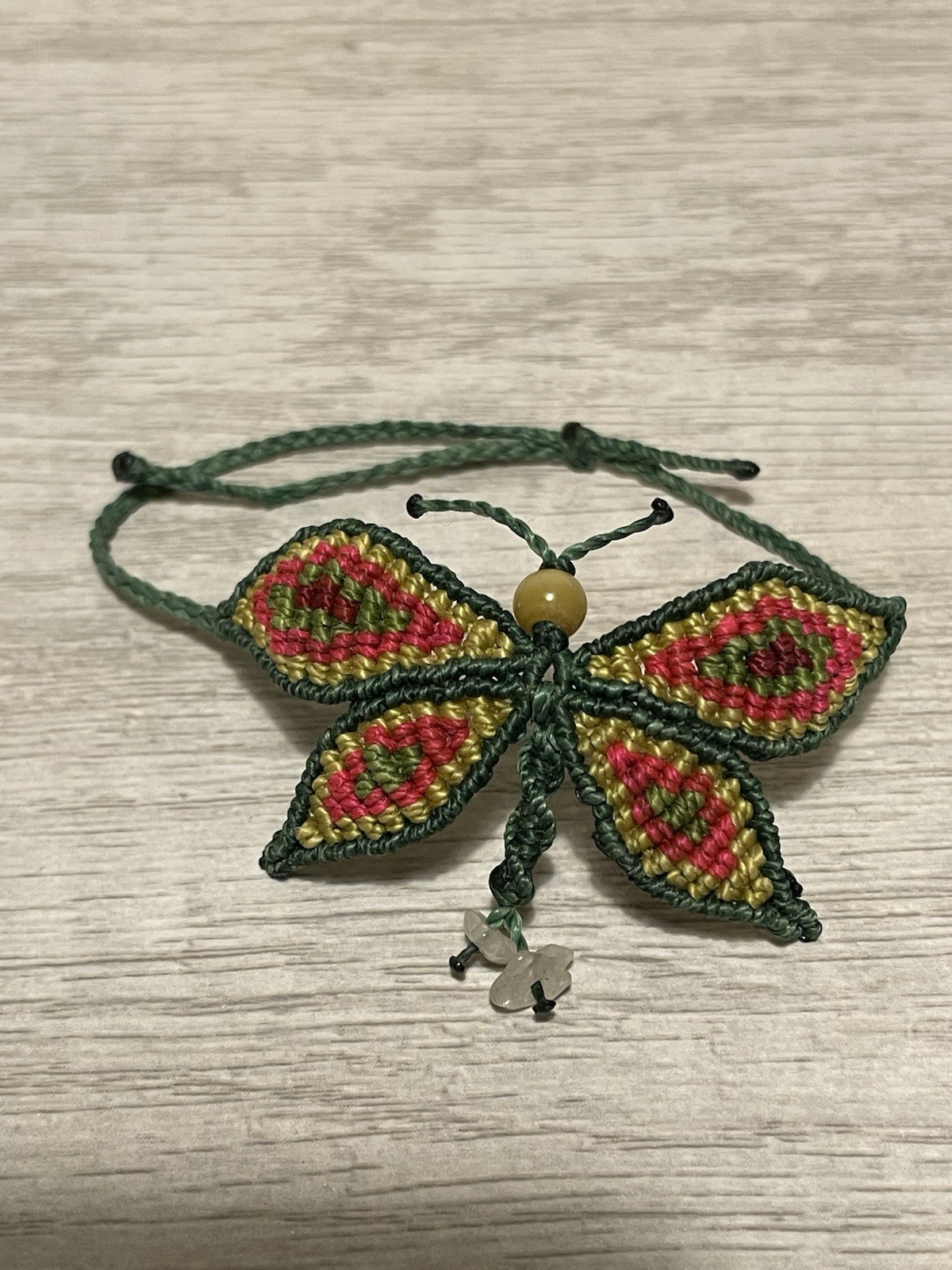 Handcrafted Hemp Butterfly Bracelet