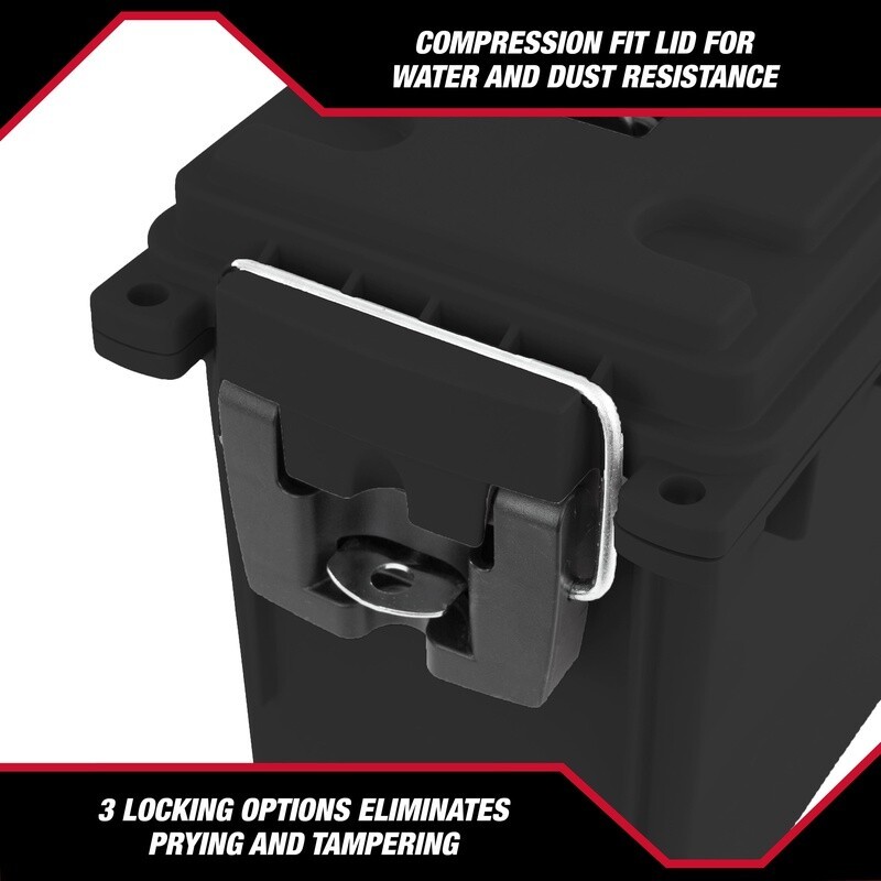 Locking Stacking Utility Box 2 Pack Storage Tool Box Waterproof Durable New