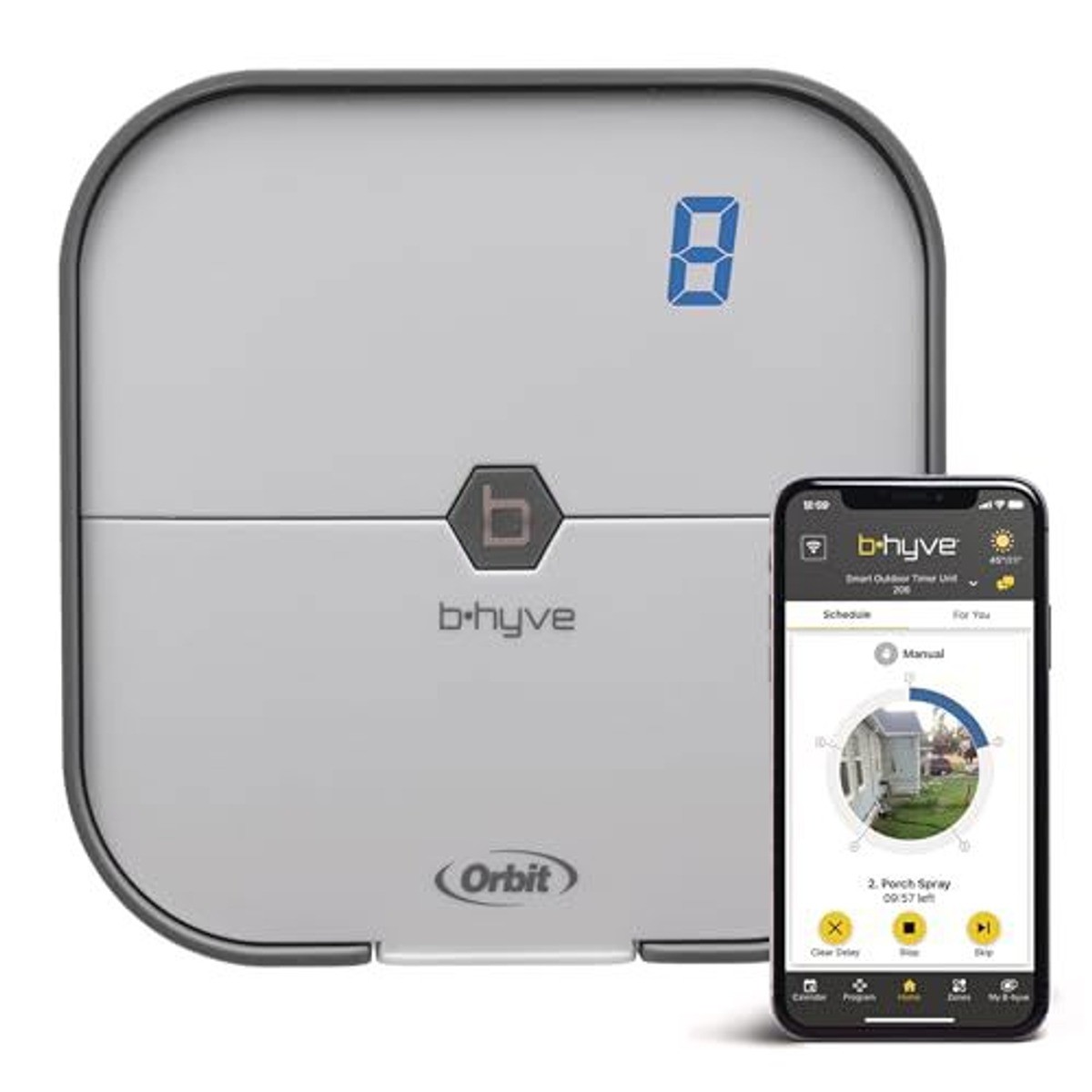 Orbit B-hyve 57925 8-Zone WiFi Indoor Smart Sprinkler Controller App Weather