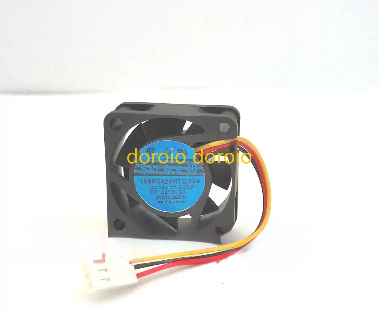 New SanAce40 SANYO Converter fan 109P0424H7D30 24V 0.08A 40*40*15 San Ace 40