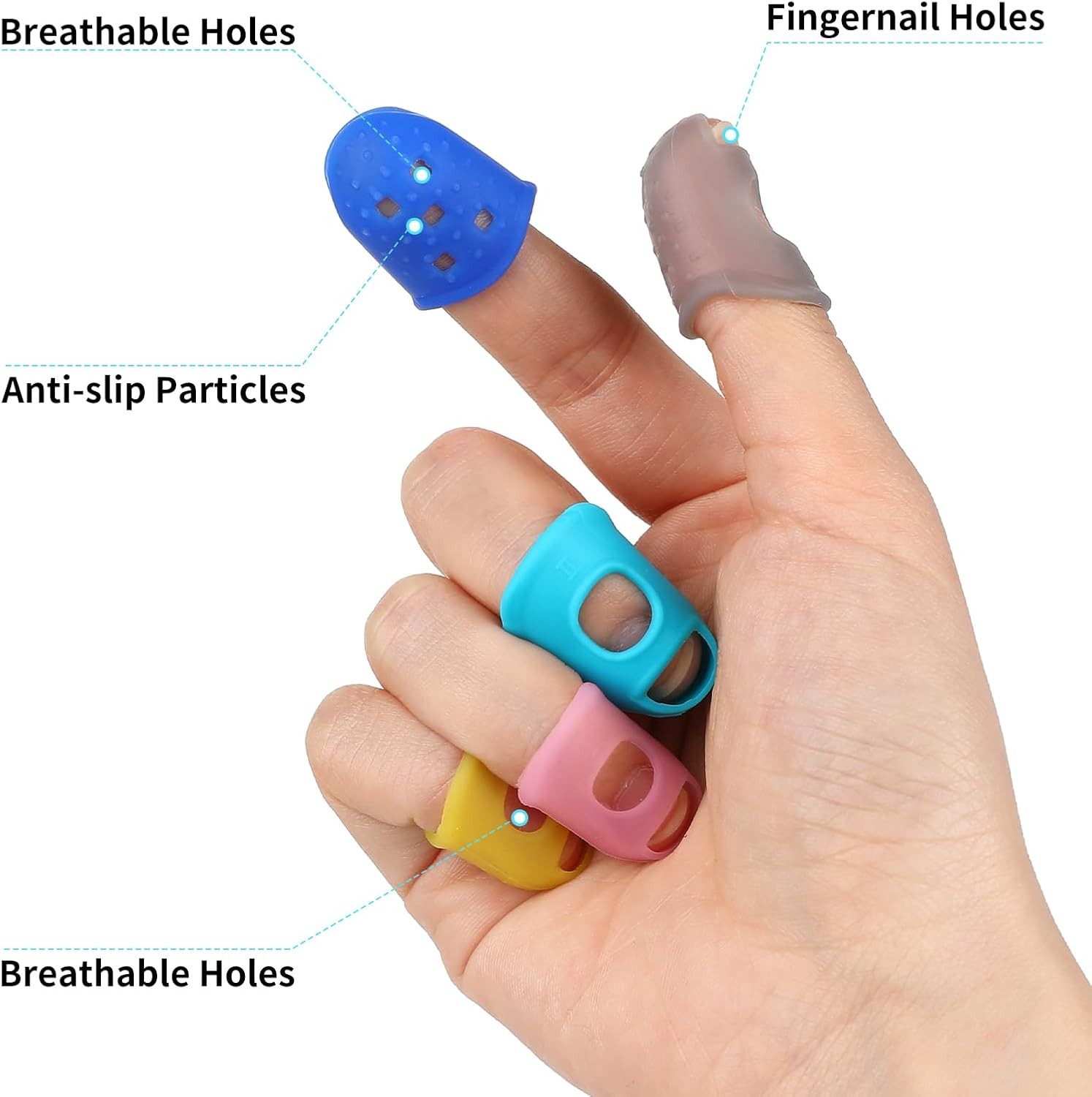 35 Pcs Guitar Finger Protector for Players Silicone Protectors...