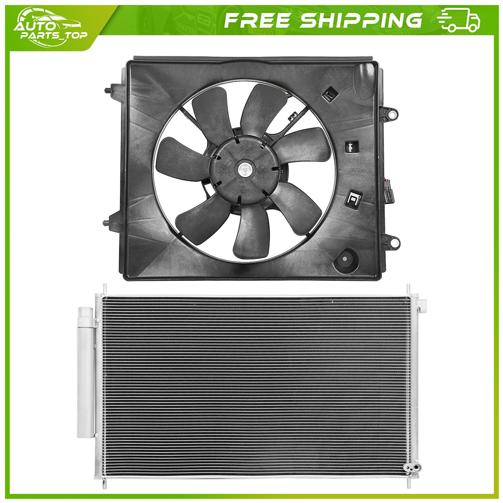 Electric A/C Condenser Cooling Fan Kit For 2012 2013 2014 Honda CR-V