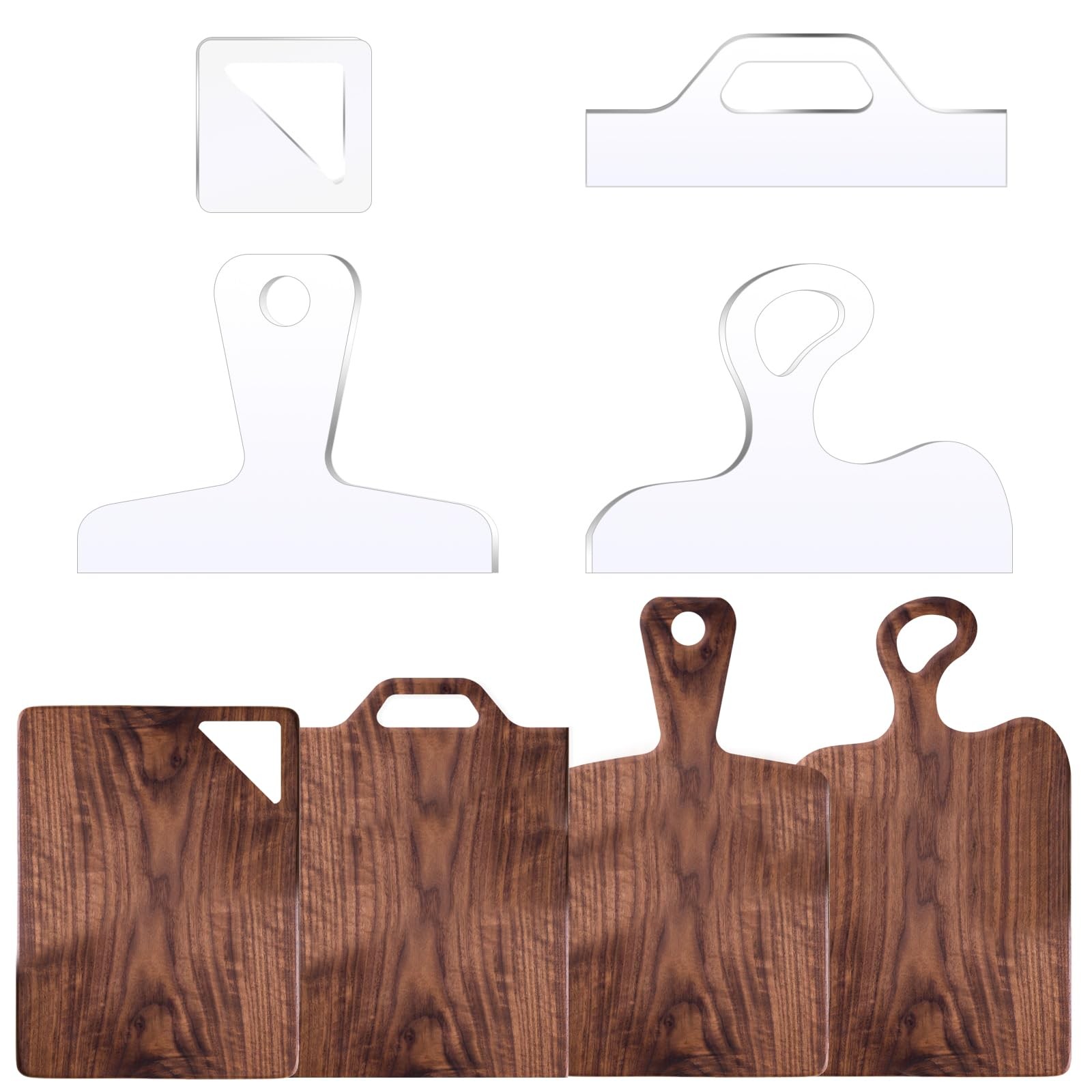 Router Templates, 4pcs Acrylic Charcuterie Board Handle Template, LYMOI