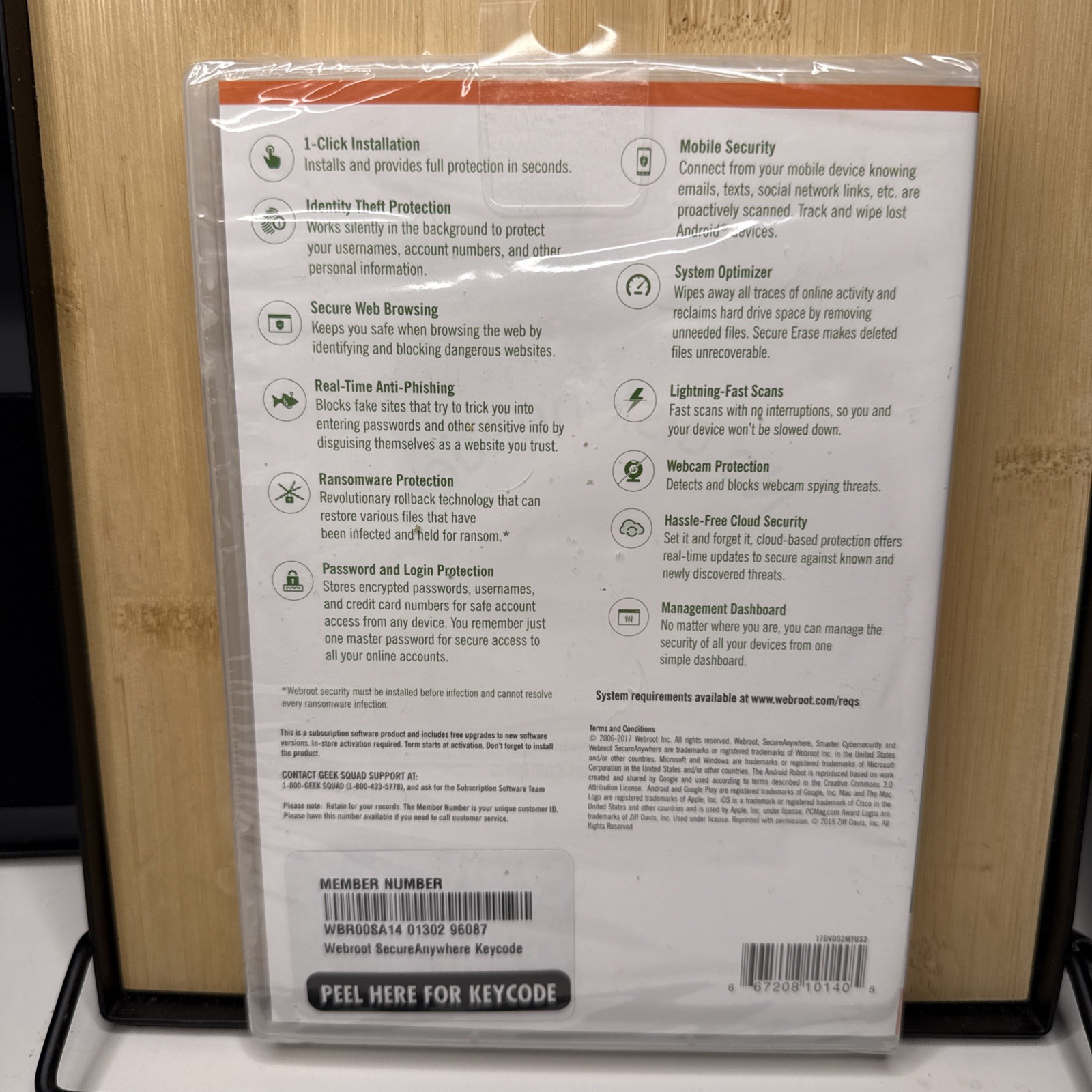 SEALED Webroot Secure Anywhere Internet Security 3 Devices Windows/Mac/Android