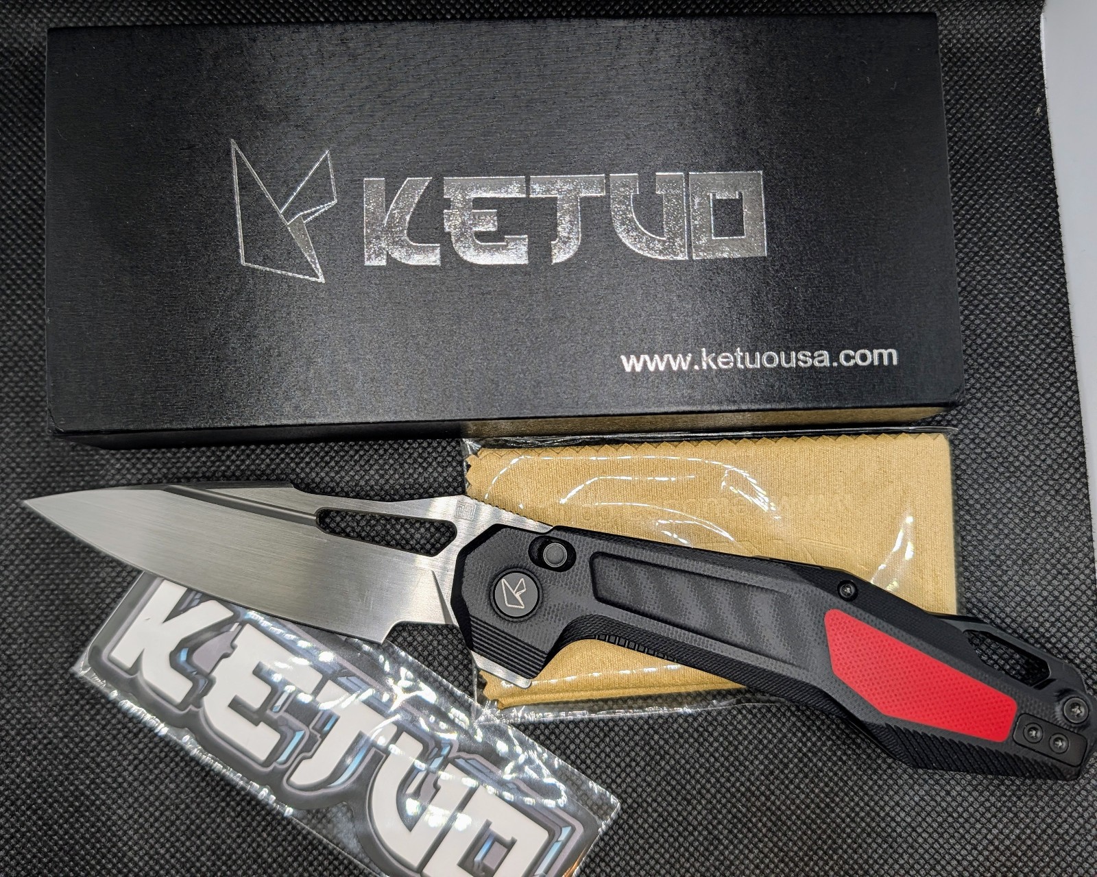 Ketuo Griffin Linerlock Folding Knife 3.5" 14C28N Sandvik Steel Blade G10 Handle