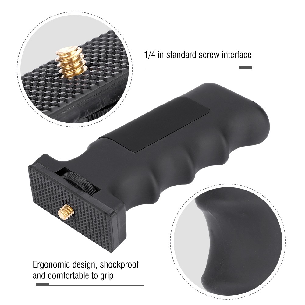 Black Mount Handle Grip With 1/4 Screw For Camera Telescope Accessories⊹