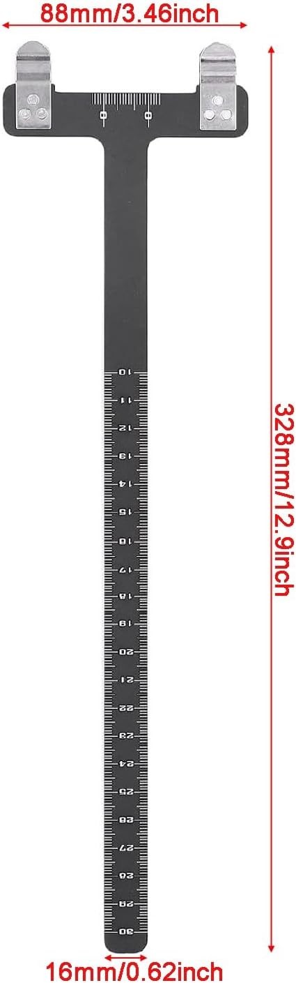 Archery Bow String Nocking Points Set with T Square Ruler Black