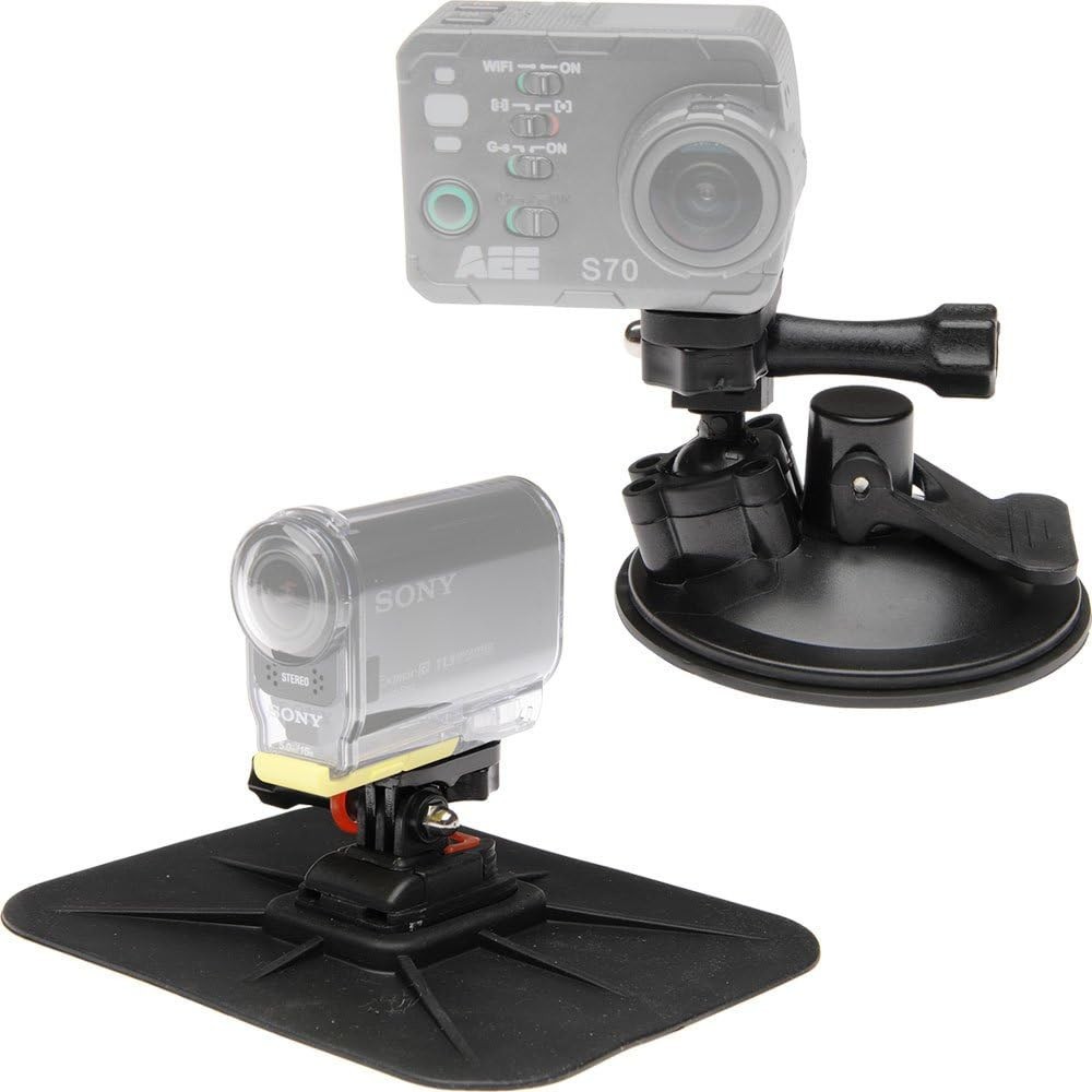 Vivitar VIV-APM-7003 Action Pro Series All-In-1 Car Kit Black Dashboard GoPro