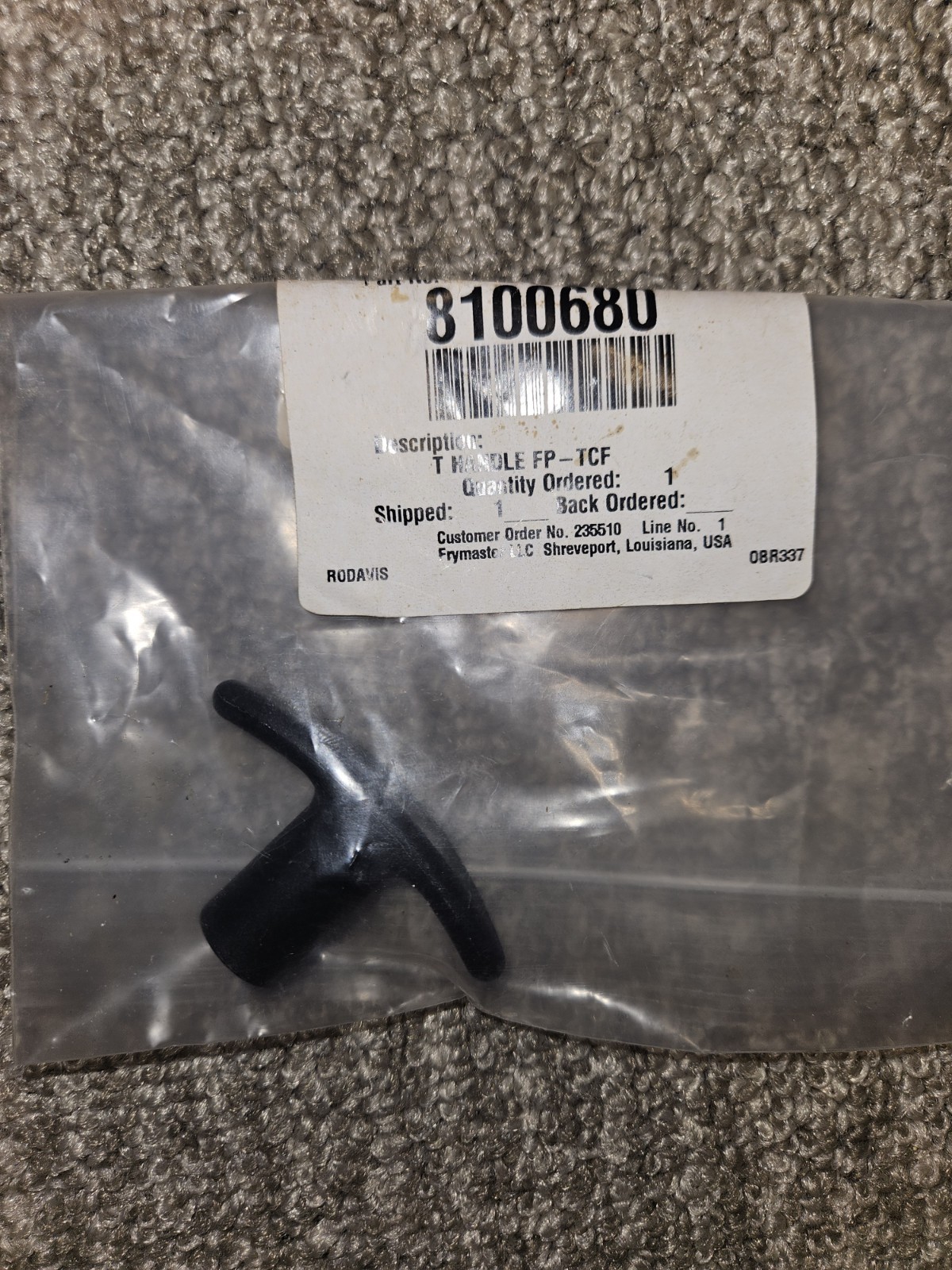Frymaster 8100680 T Handle