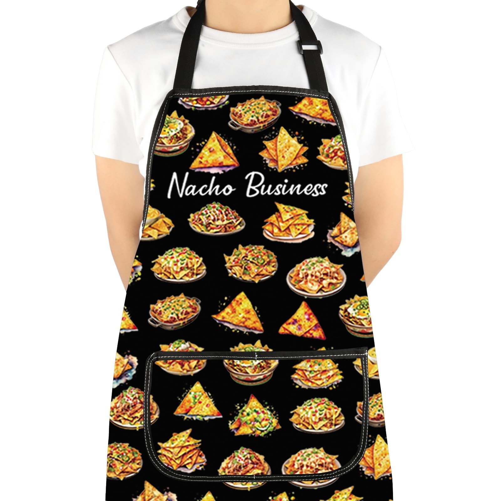 VAMSII Nacho Lover Gift Nacho Business Apron With Pockets Mexican Foodie Kitc...