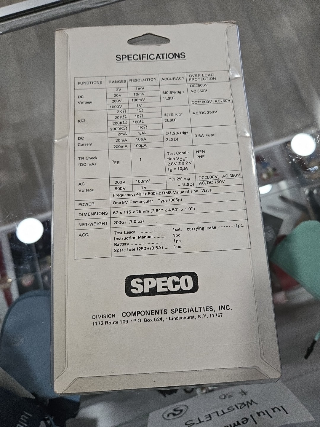 Speco Lcd Digital Multitester