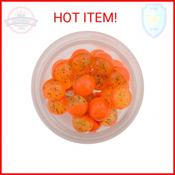 Berkley PowerBait Power Clear Eggs Floating Fishing Bait, Clear Green-Fl. Orange