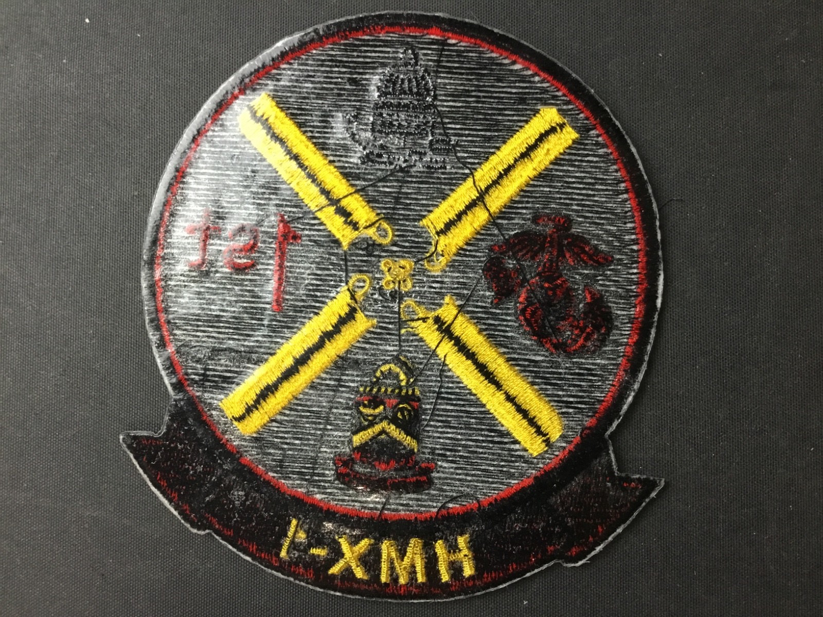 USMC Marine Helicopter Squadron One HMX-1 1st 4" Sew-On Patch Plastic Back