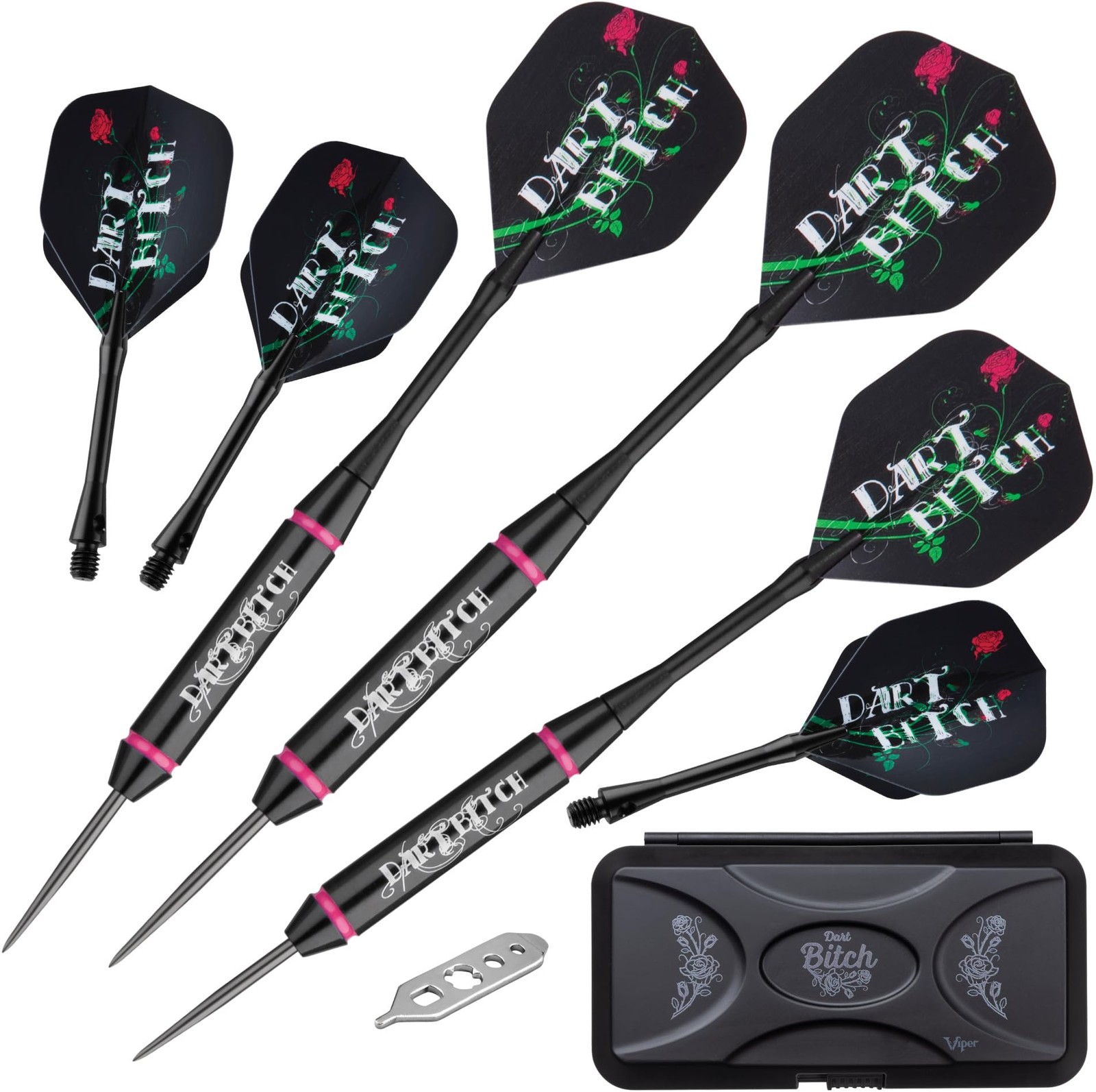 Viper Vanity Series Dart Btch Steel Tip Dart Set Brass Barrels Aluminum Dart