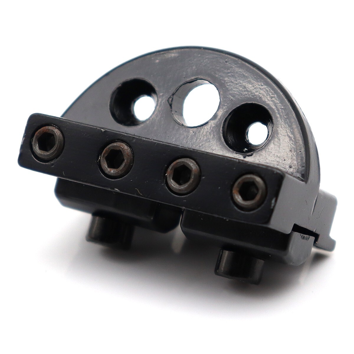4 Strings Metal Headless Electric Bass Locking Nut with Wrench Screws Black