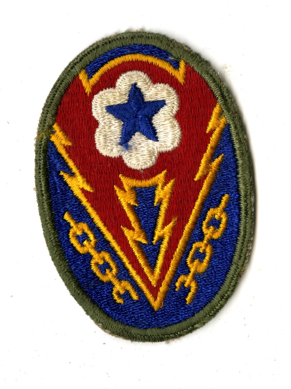 European Theater of Operations Communications Zone White Back Patch ETO COM Z