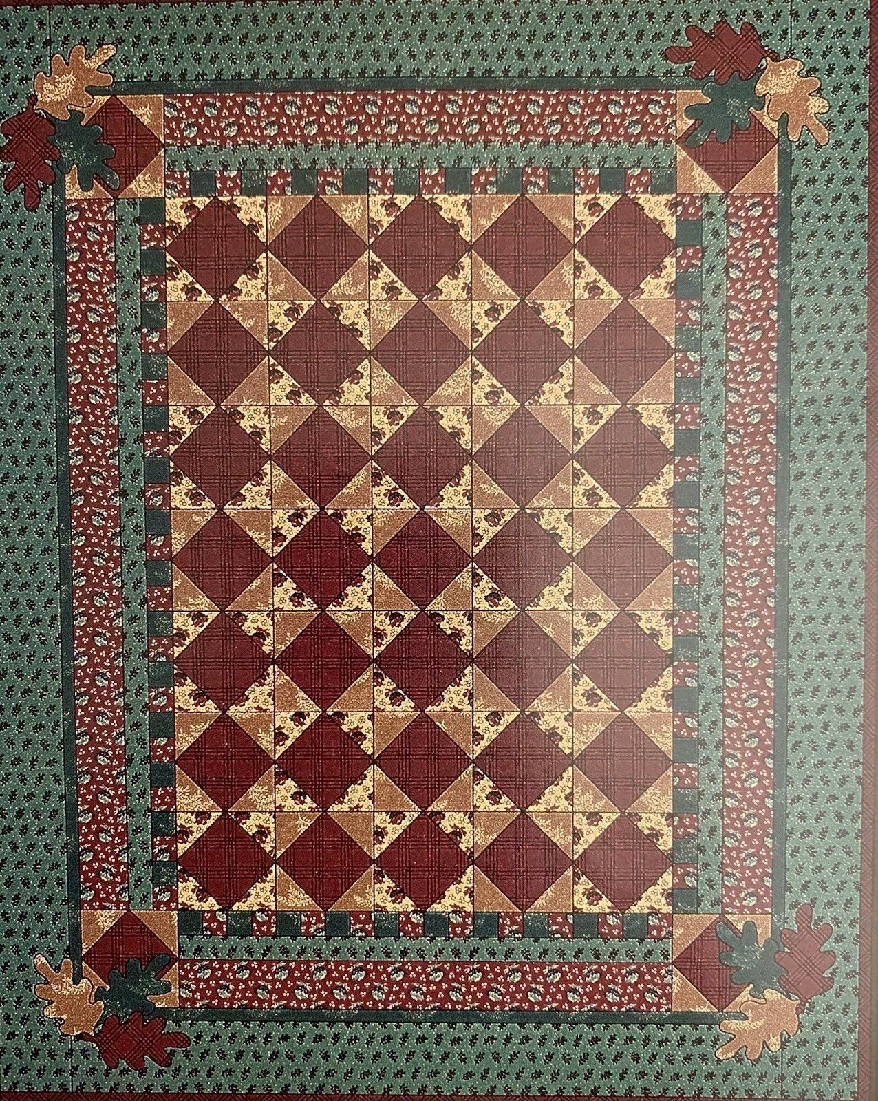Oak Leaf Quilt Pattern LJ 92280 Lynette Jensen 66 X 82 Thimbleberries