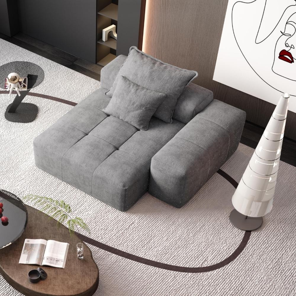 Large Blue Chenille Modular Sectional Sofa, 30+ Configurations, Free Ship