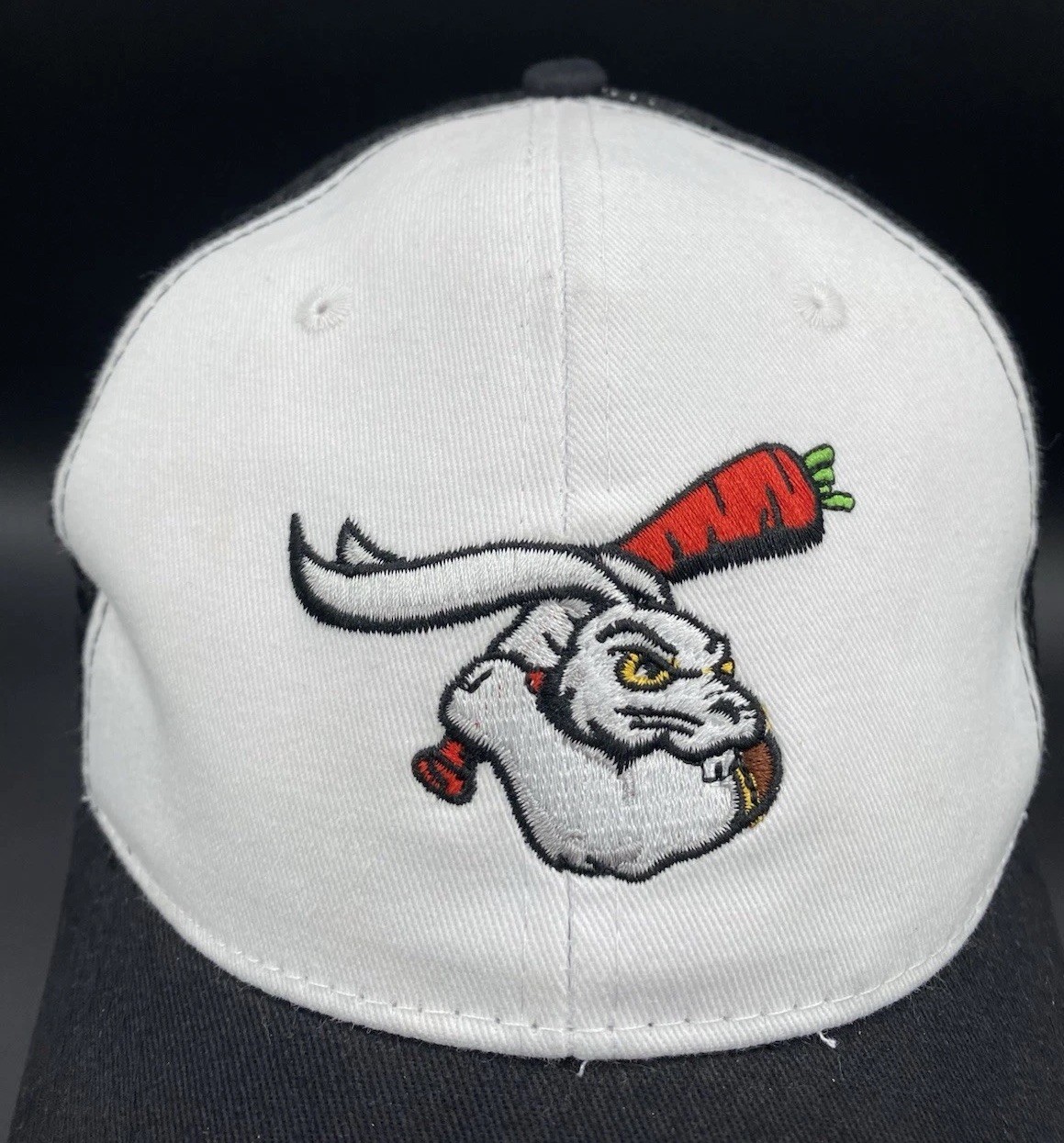 Kokomo Jackrabbits Embroidered Logo White/Black Mesh Hat Cap Snapback