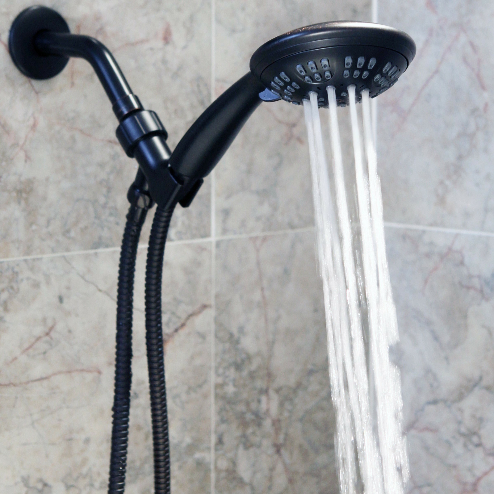 6 Function Handheld Shower Head Kit (Aqua Elegante) - Oil-Rubbed Bronze- 2.5 GPM