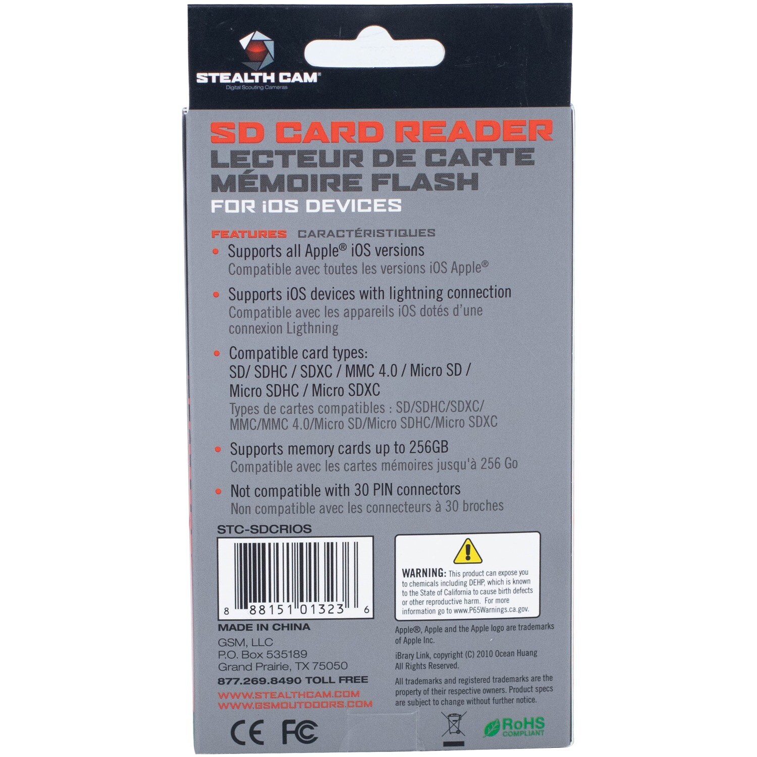 STEALTH CAM STC-SDCRIOS iOS Card Reader