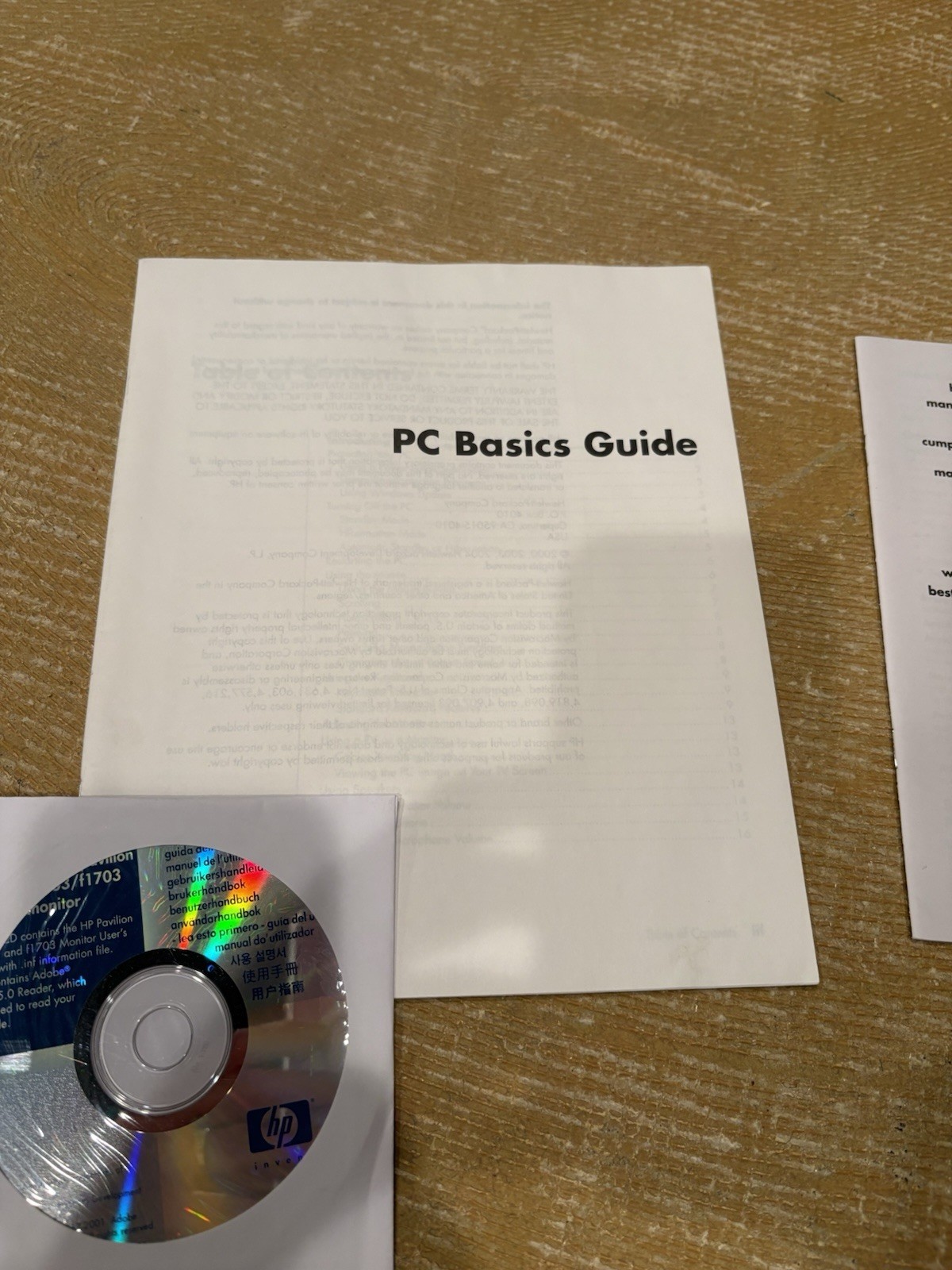 HP Pavilion Home PC Booklets Getting Started Guide Basics Vintage Disc, 2004