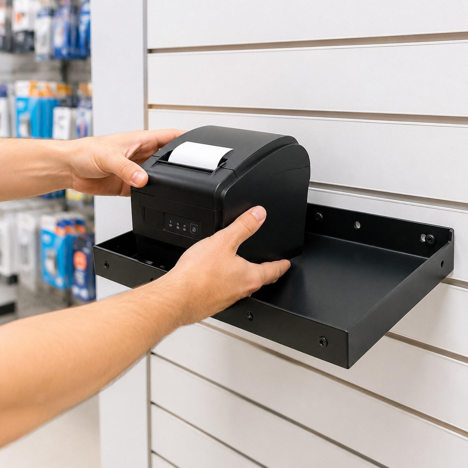 Thermal Printer Shelf Wall Mounted Printer Shelf for Kitchen Thermal Printer