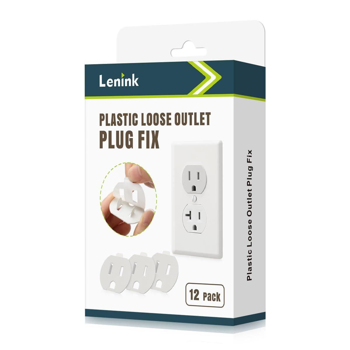 Loose Outlet Plug Fix, 12 Pack Plastic Socket Tightener Insert for Loose Outlets