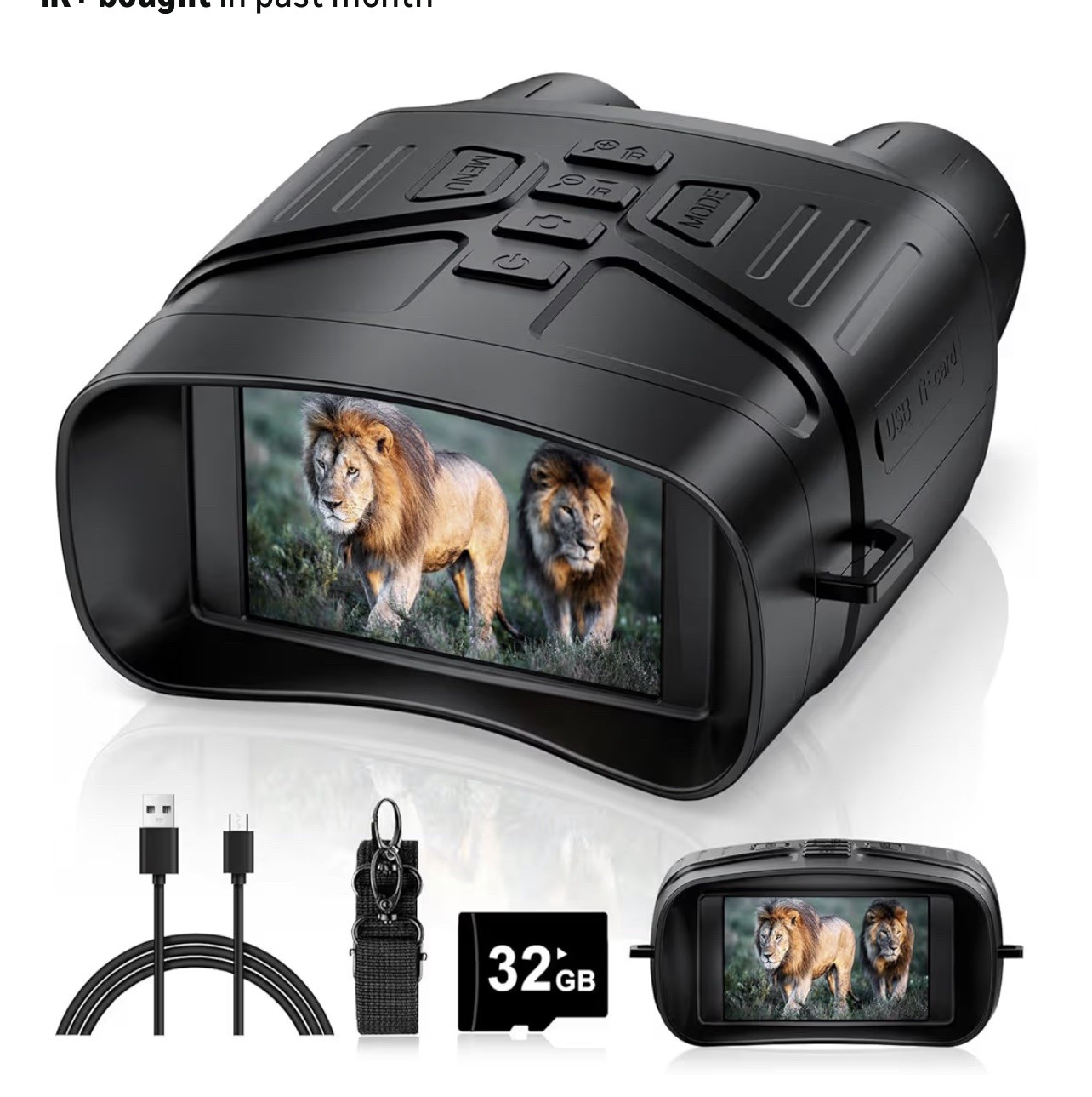 Night Vision Goggles, 4K Night Vision Binoculars for Adults with 5000mAh Battery