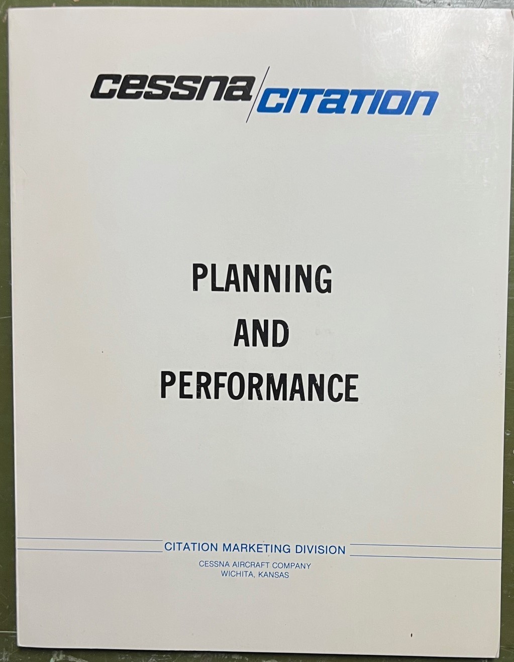 Early Cessna Citation Planning and Performance Manual sn's 500-0001 to -0274