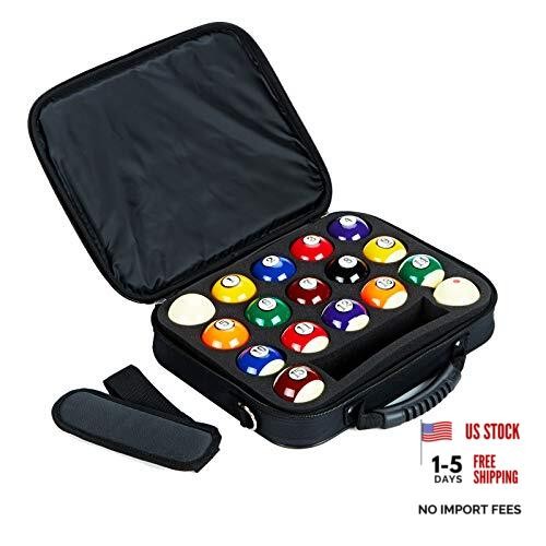 Pool Balls Carrying Case, Nylon Travel Holder for One Set of Billiard Balls