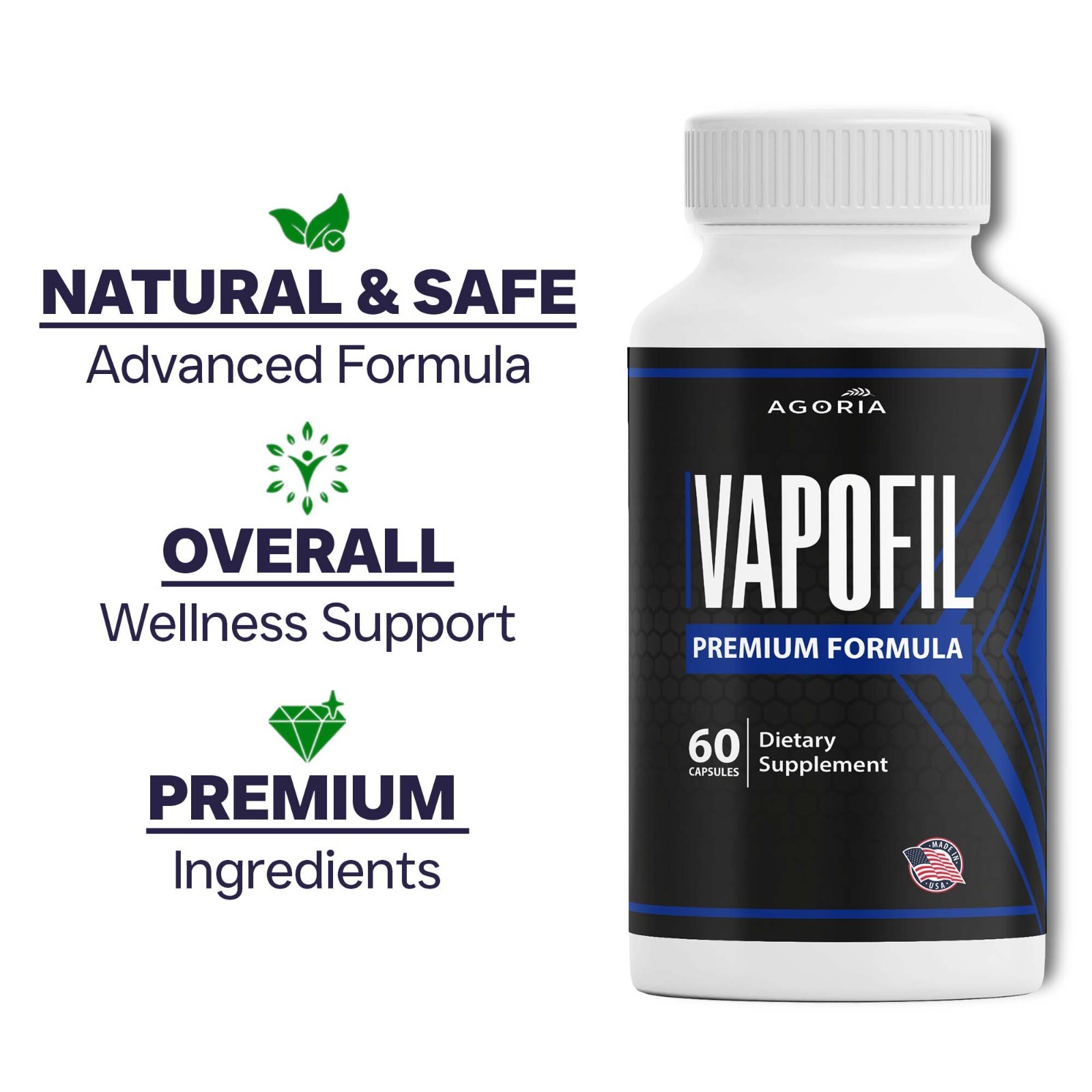 (6 Pack) Vapofil Advanced Male Pills Vapo Fil Formula Supplement