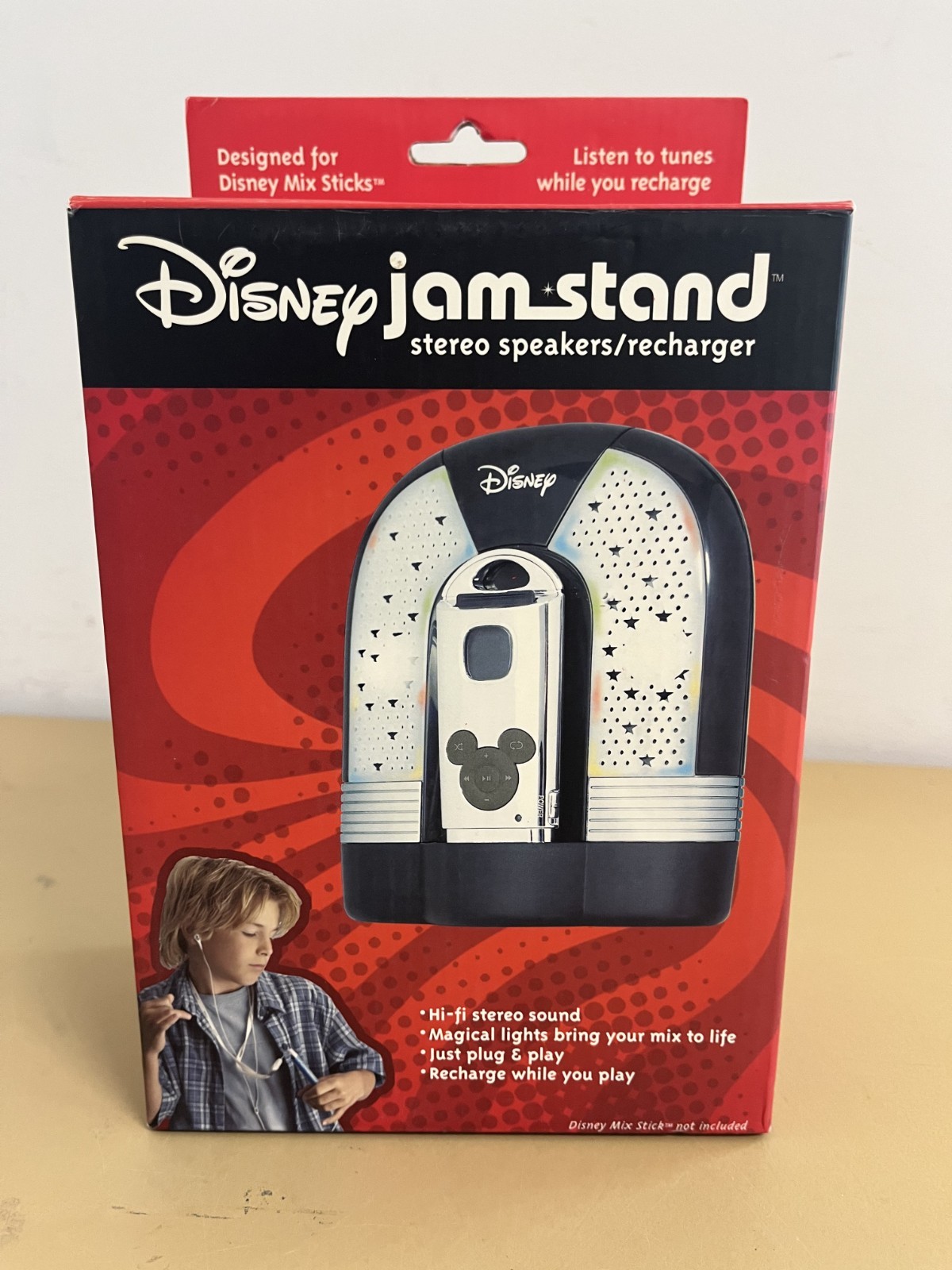 Disney Jam Stand Stereo Speaker, Black, New in Box