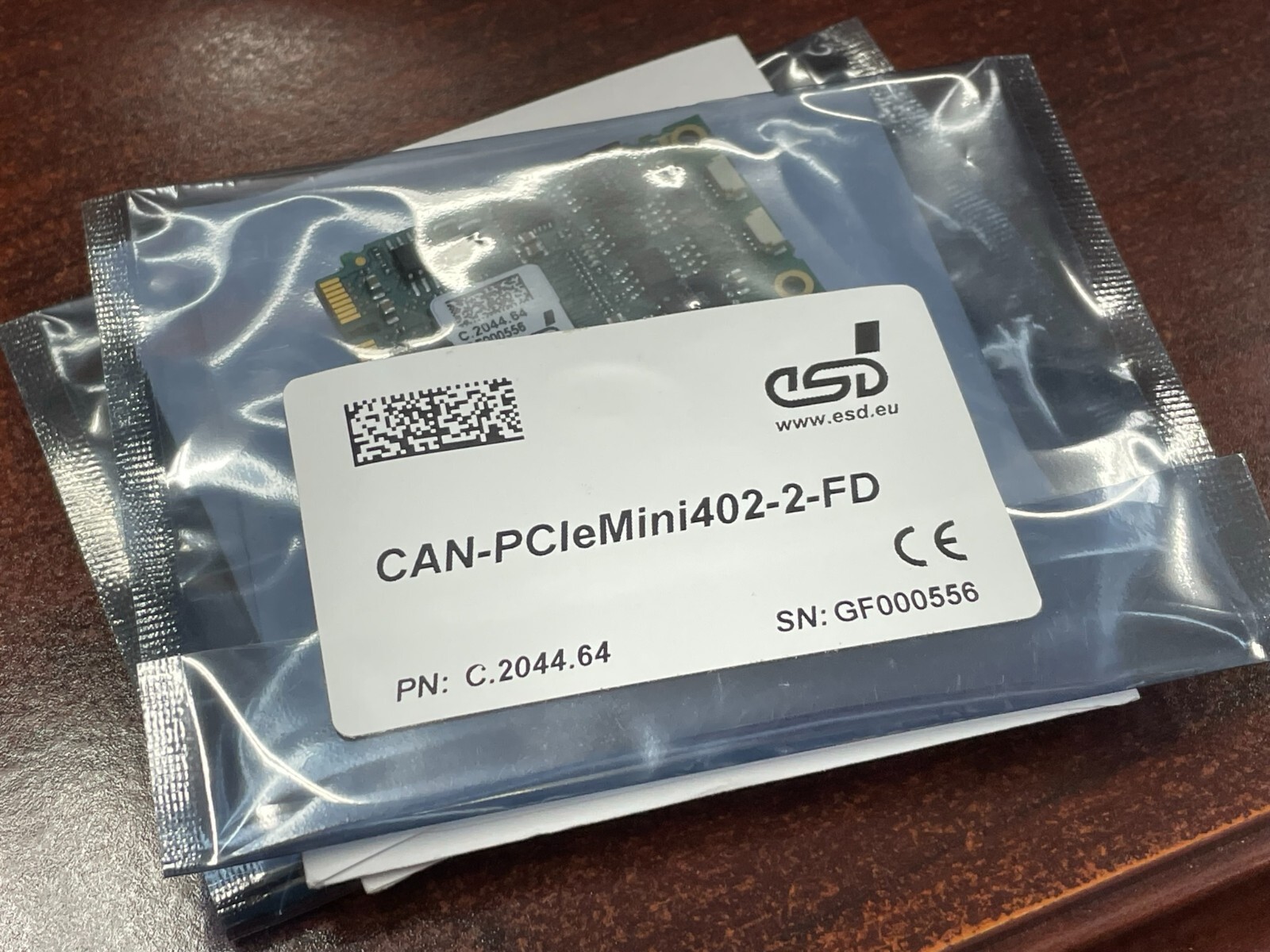 New ESD Electronics C.2044.64 - CAN-PCIeMini/402-2-FD Active CAN Interface Board