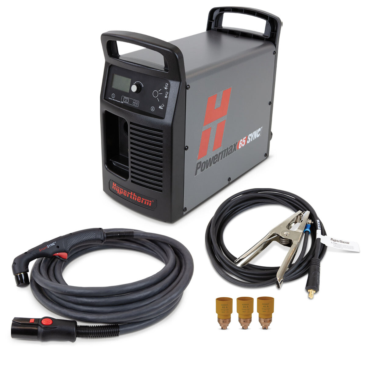 Hypertherm Powermax 65 SYNC Plasma Cutter 25 ft. 75 Degree Handheld Torch 083343