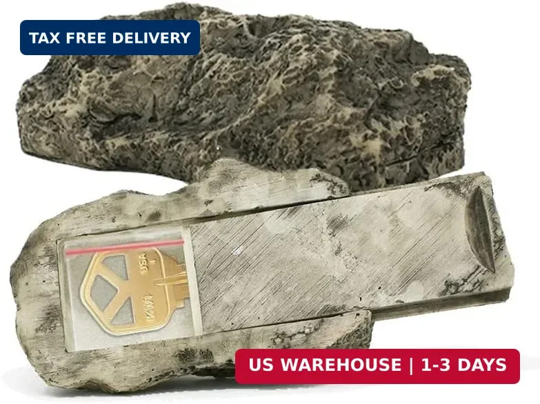 (Type-A (Black), 1 Pack) Fake Rock - Looks Stone - Safe for Outdoor Outdoor Secr