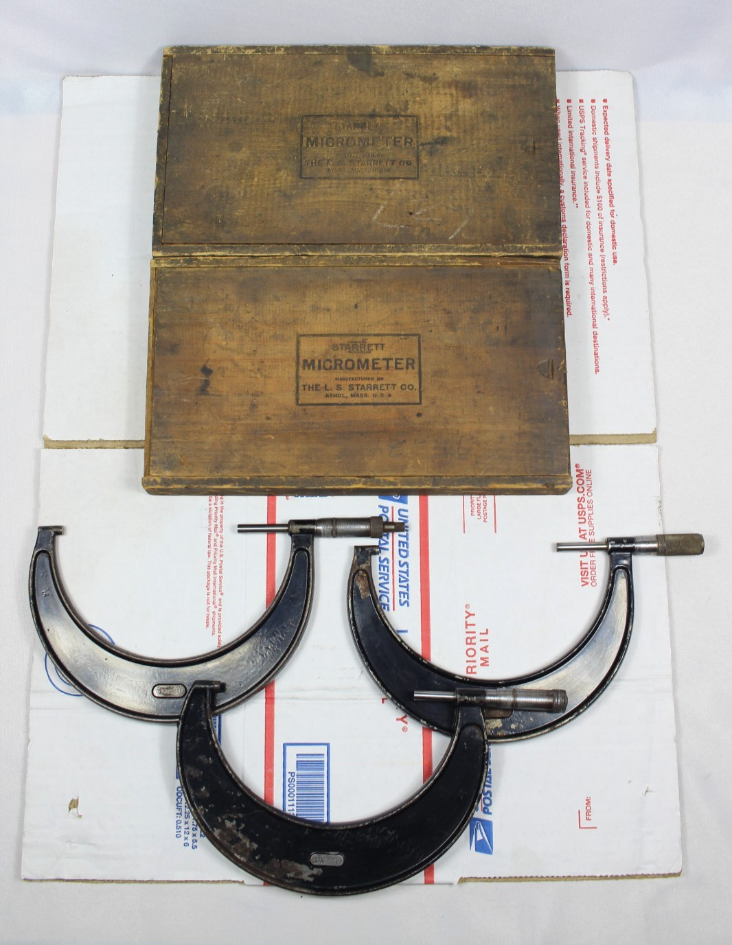 STARRETT No. 436 (5" to 6") OUTSIDE MICROMETER MADE IN U.S.A. -LOT OF 5