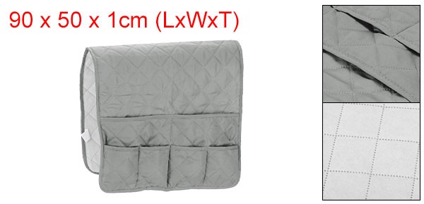 Couch Sofa Armrest Organizer Non-Slip Remote Control Organizer, Plaid Gray