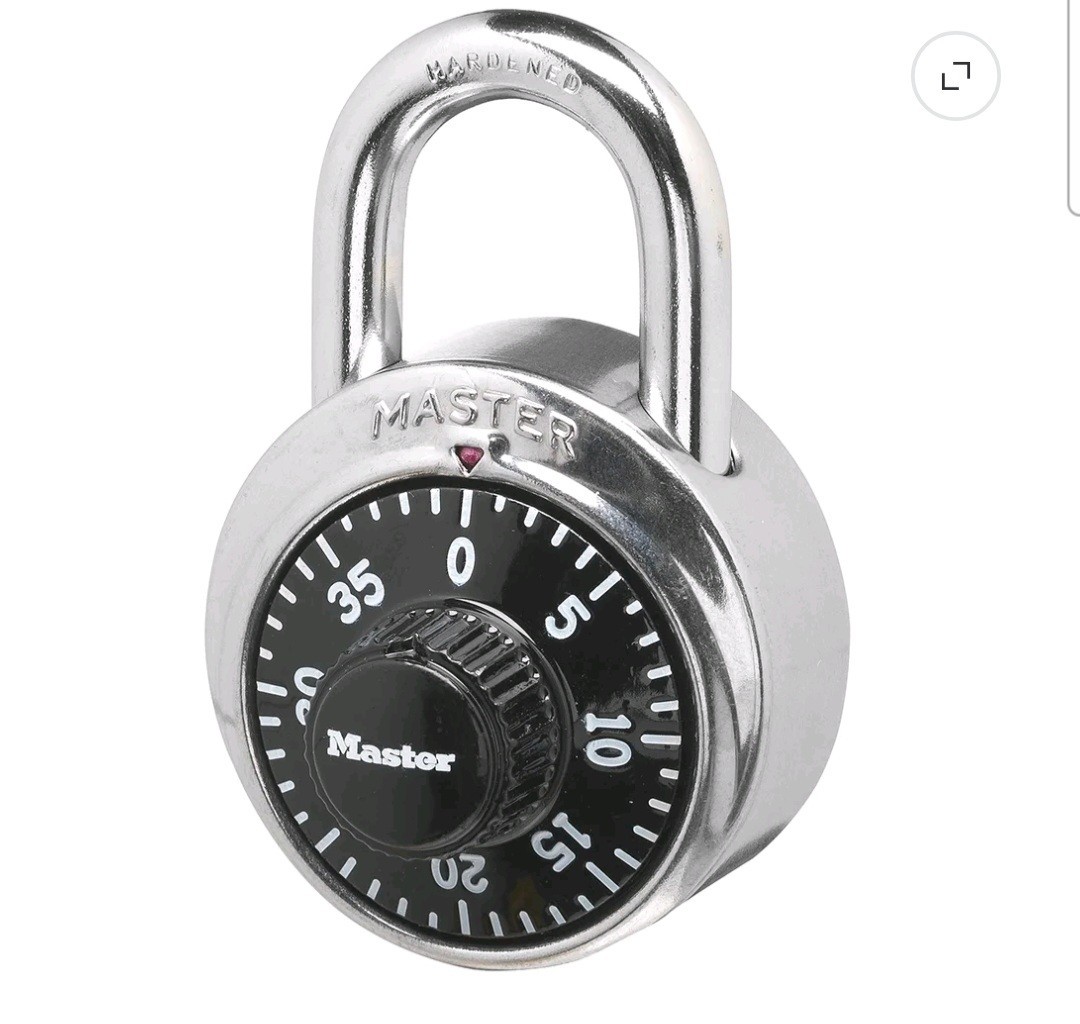 Master Lock Combination Padlock 3-Digit Dial Anti-Shim Stainless Steel Lock